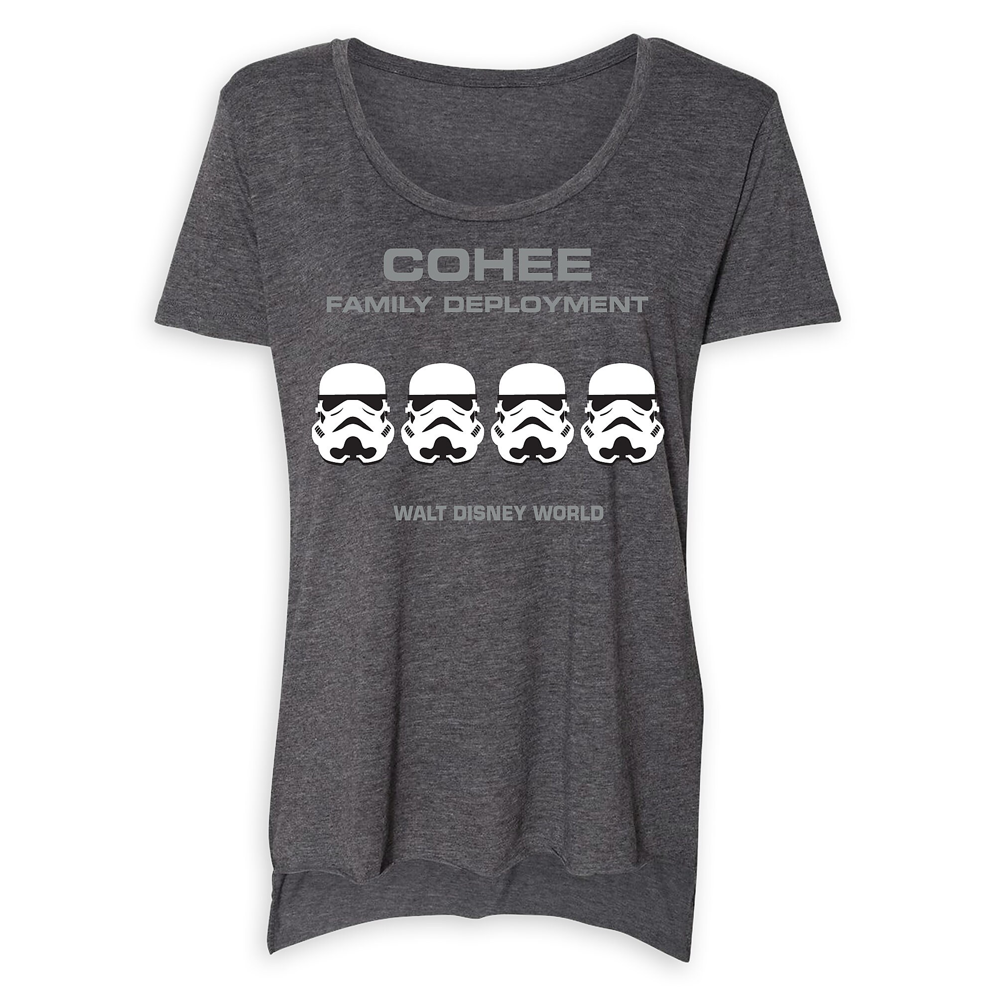 Women's Star Wars Stormtrooper Family Deployment Scoop Neck T-Shirt - Walt Disney World - Customized