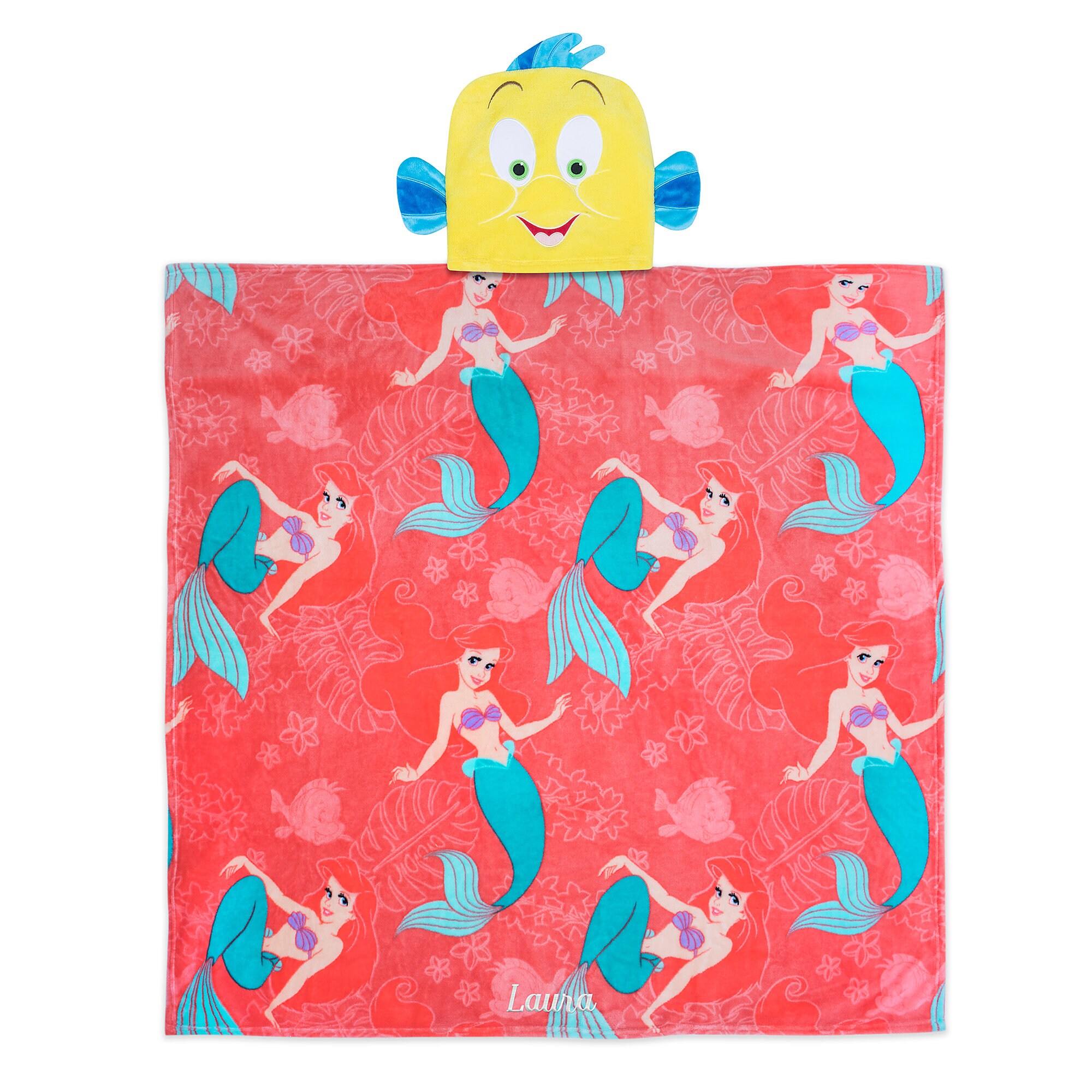 The Little Mermaid Convertible Fleece Throw - Personalized