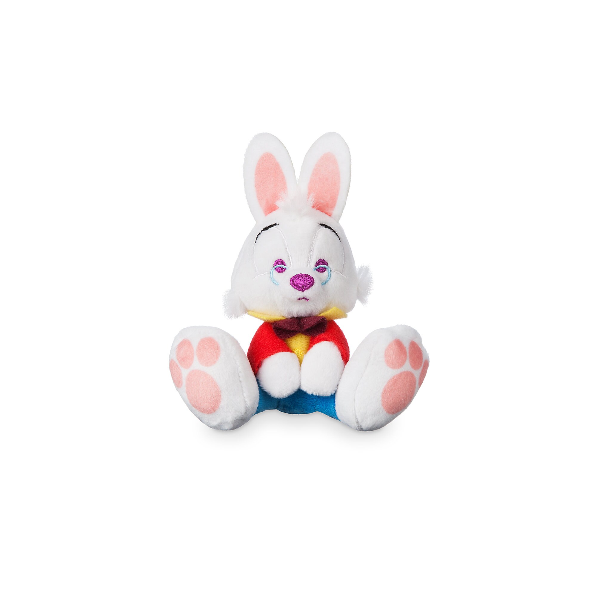 White Rabbit Tiny Big Feet Plush - Alice in Wonderland - Micro - 4 1/2''