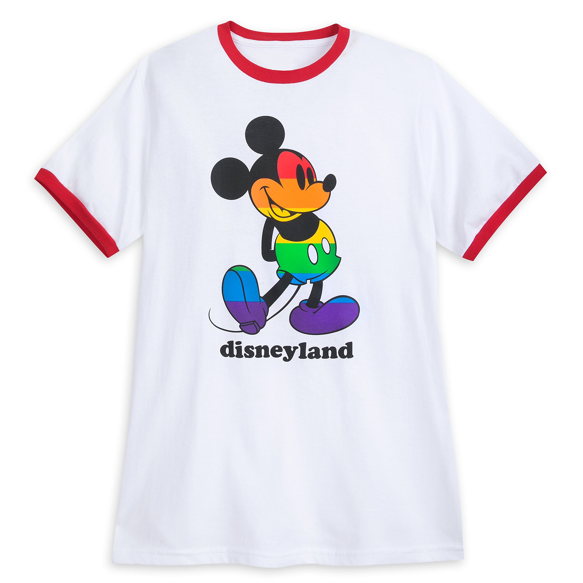 Rainbow Disney Collection Mickey Mouse Ringer T-Shirt for Adults - Disneyland