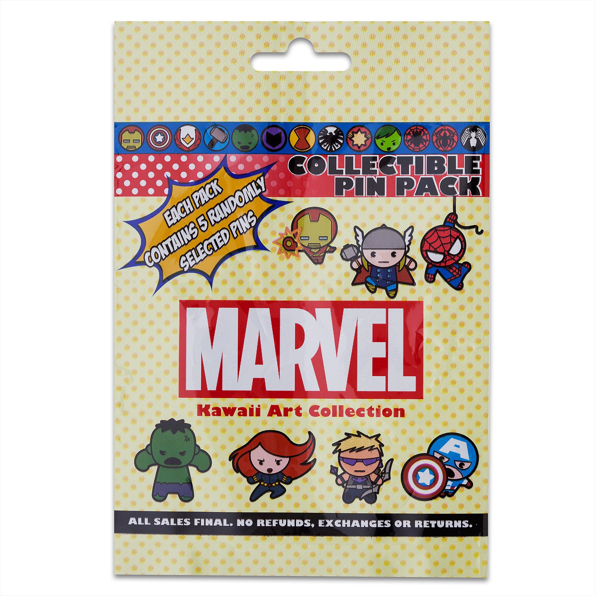 Marvel ''Kawaii Art Collection'' Mystery Pin Pack