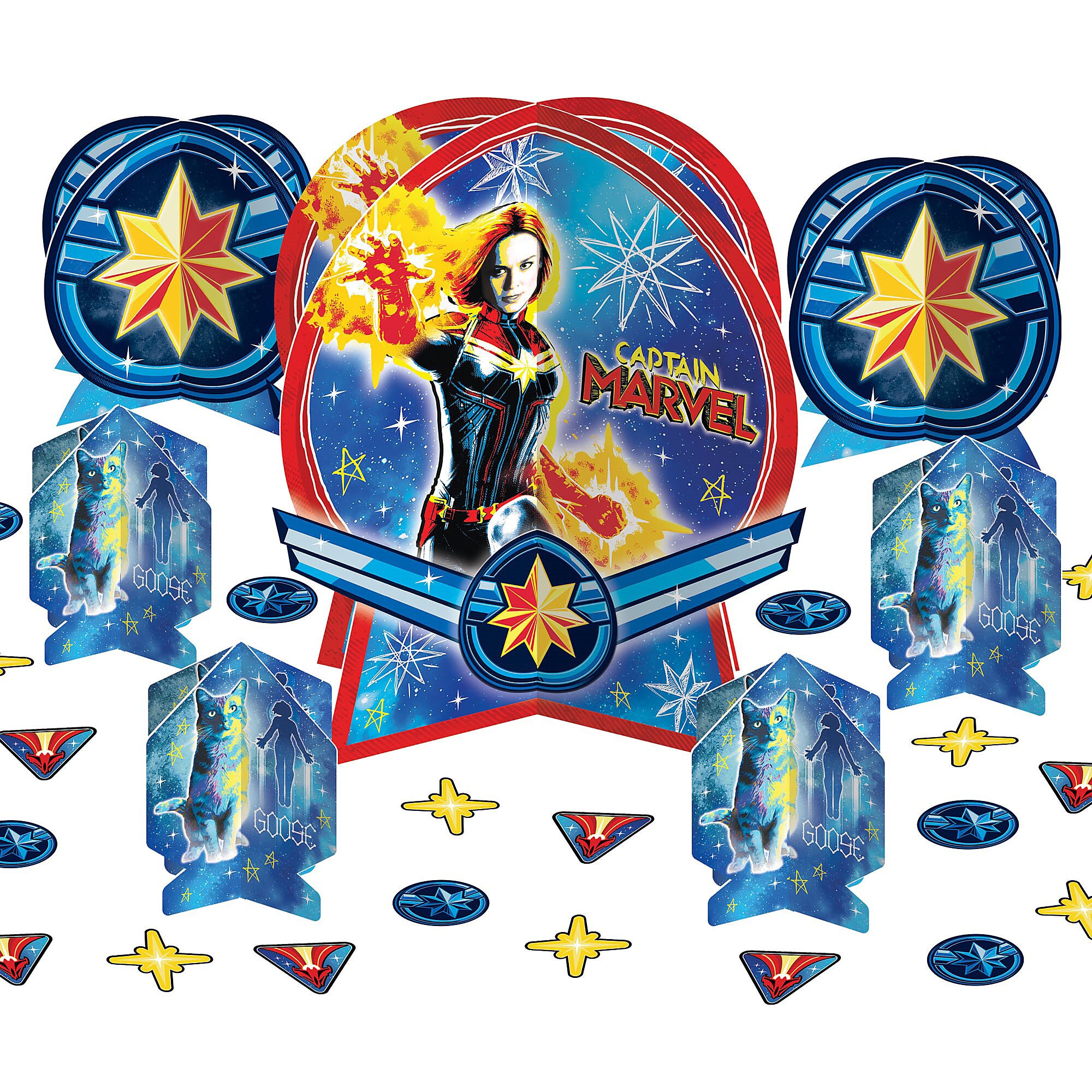Marvel's Captain Marvel Party Table Decorating Kit