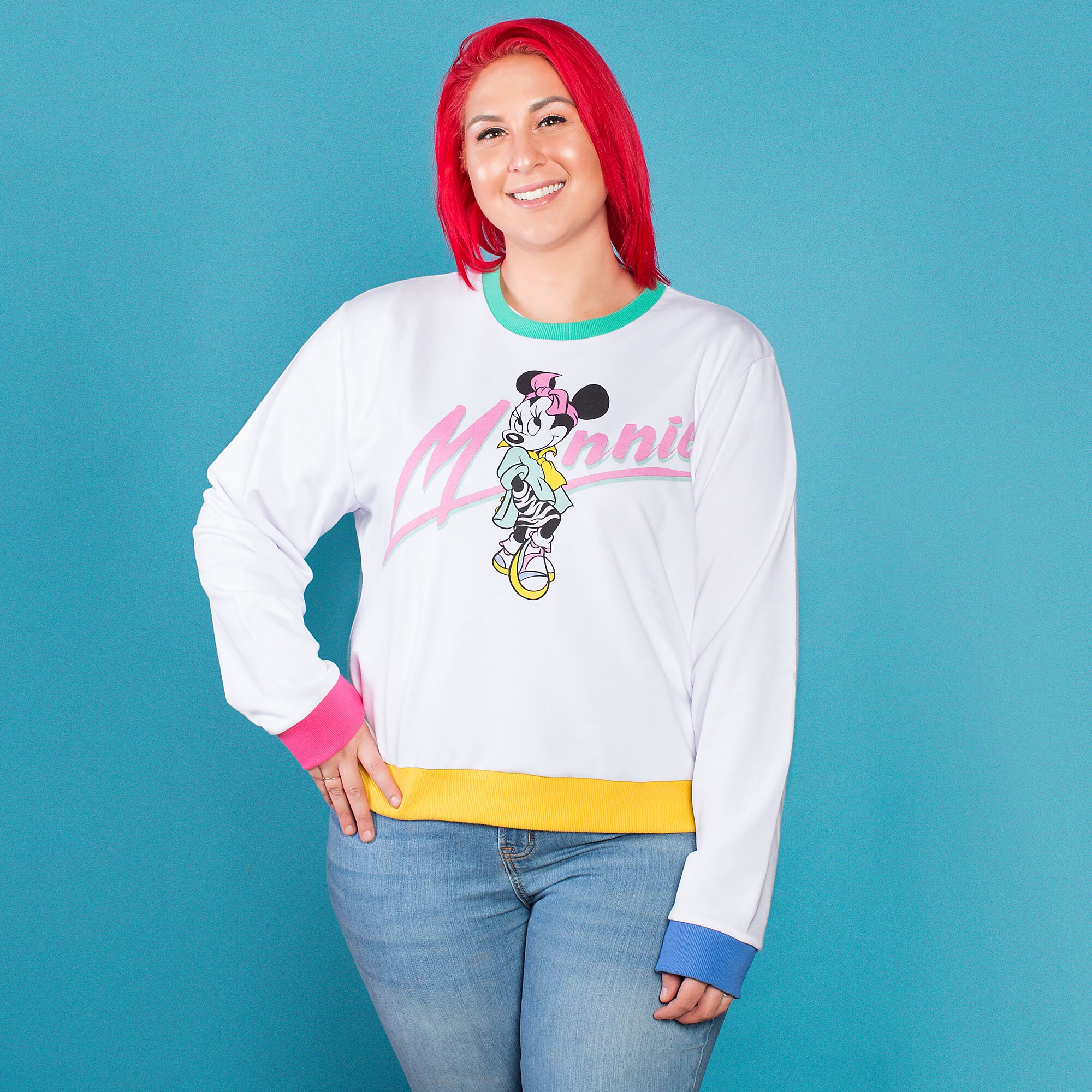 Minnie Mouse Cropped Pullover for Women by Cakeworthy