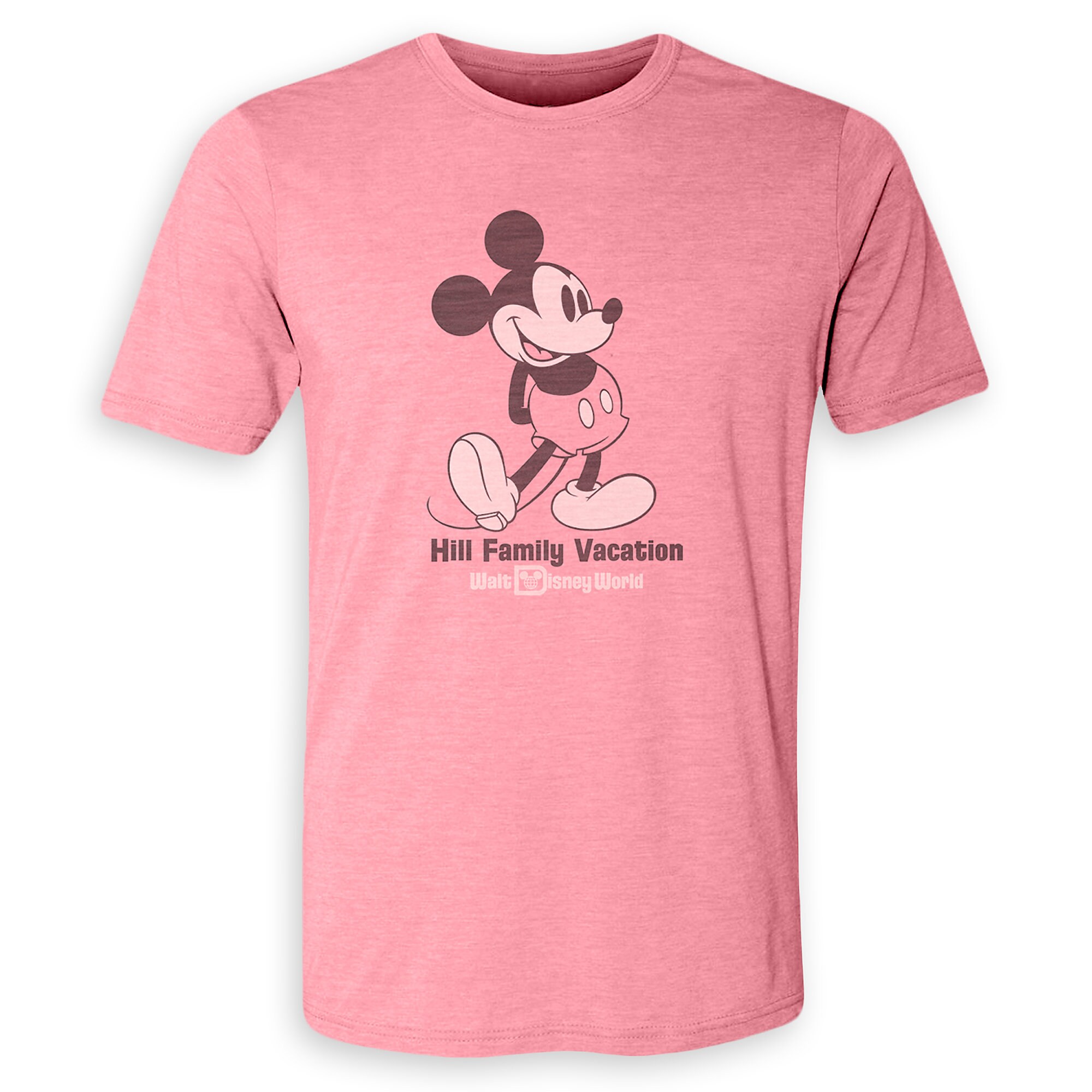 Adults' Mickey Mouse Family Vacation Heathered T-Shirt - Walt Disney World - Customized