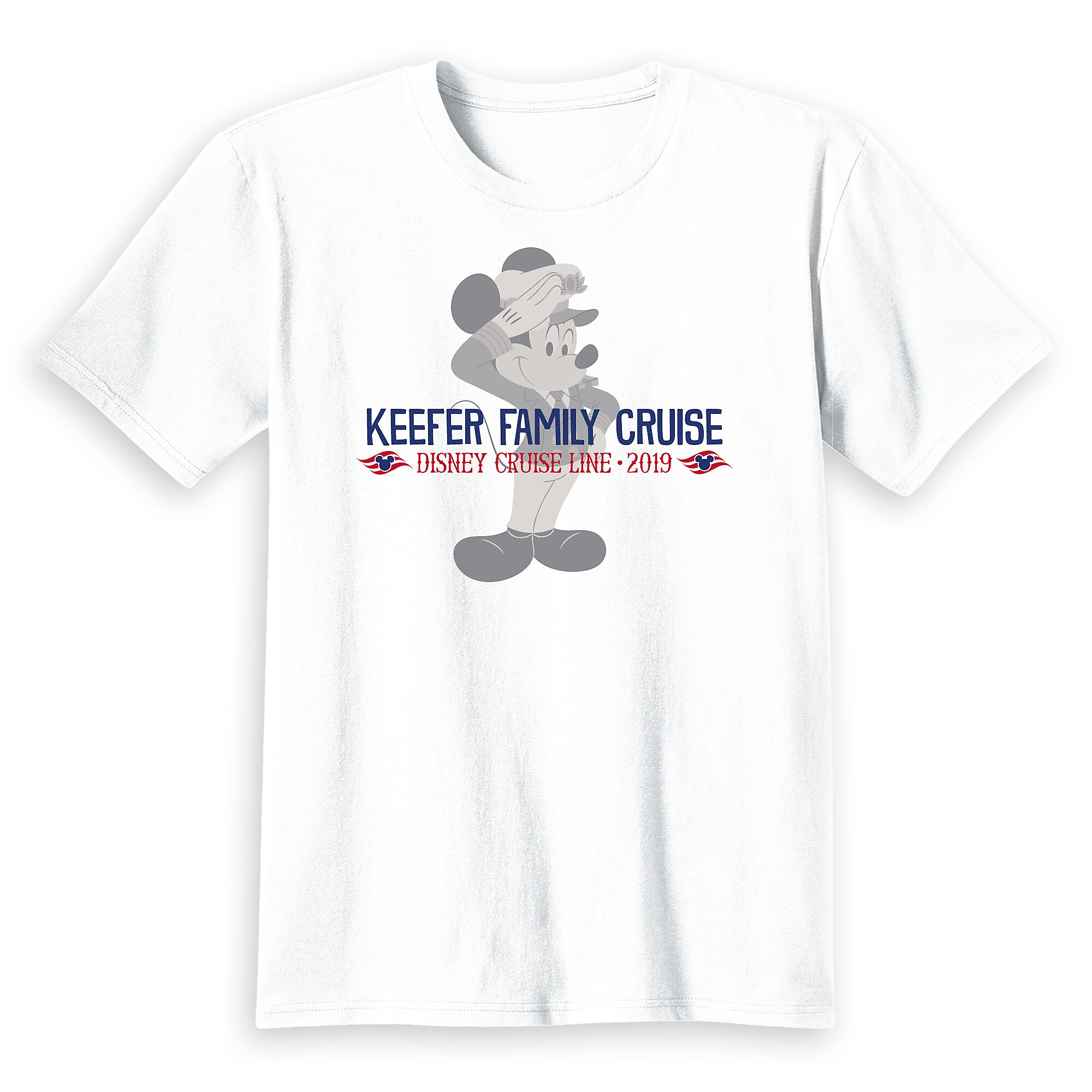 Kids' Captain Mickey Mouse Disney Cruise Line Family Cruise 2019 T-Shirt - Customized