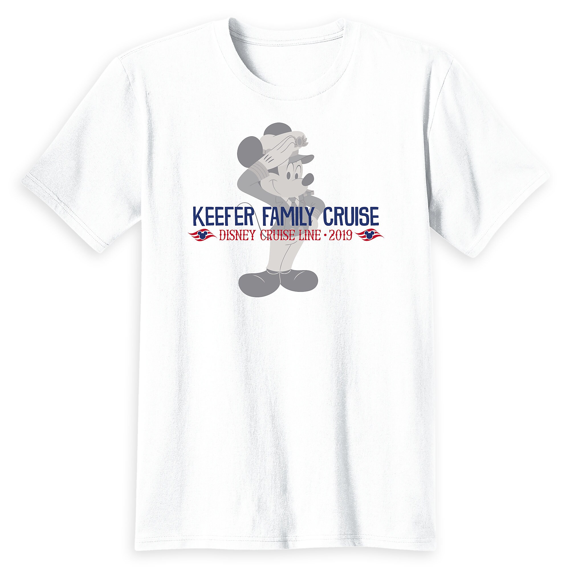 Adults' Captain Mickey Mouse Disney Cruise Line Family Cruise 2019 T-Shirt - Customized