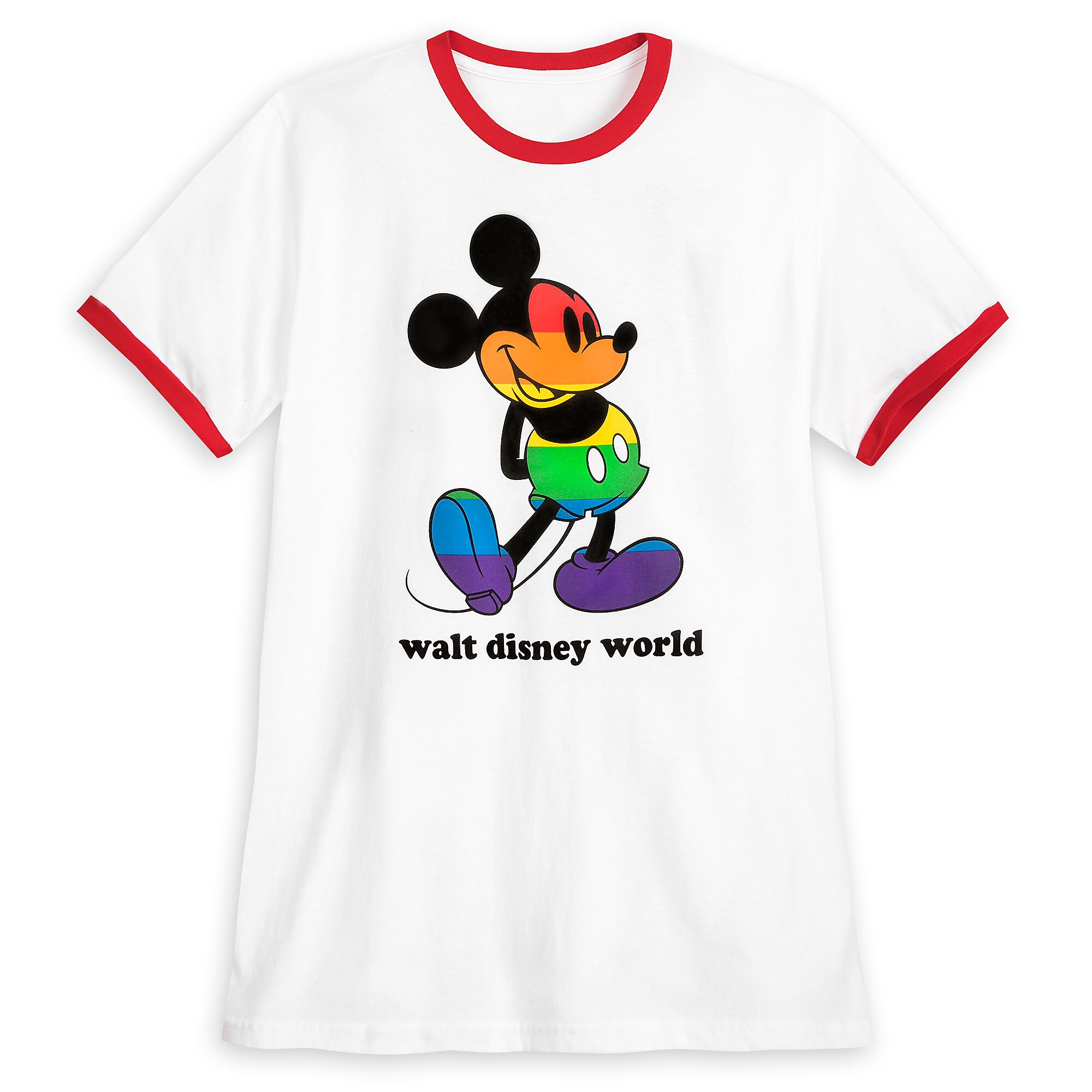 Rainbow Disney Collection Mickey Mouse Ringer T-Shirt for Adults - Walt Disney World