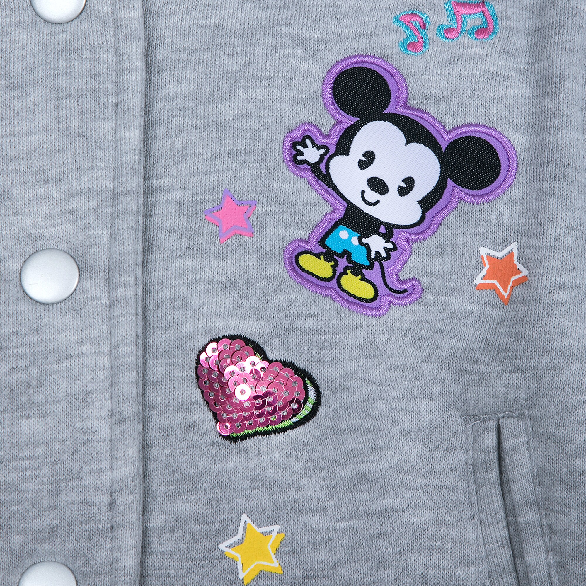 Mickey and Minnie Mouse Cutie Varsity Jacket for Girls