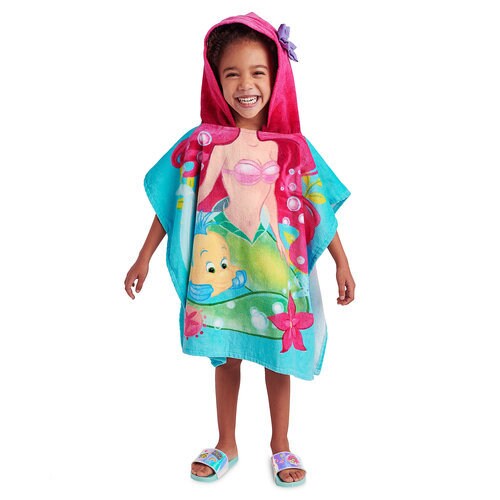 Ariel and Flounder Hooded Towel for Kids | shopDisney