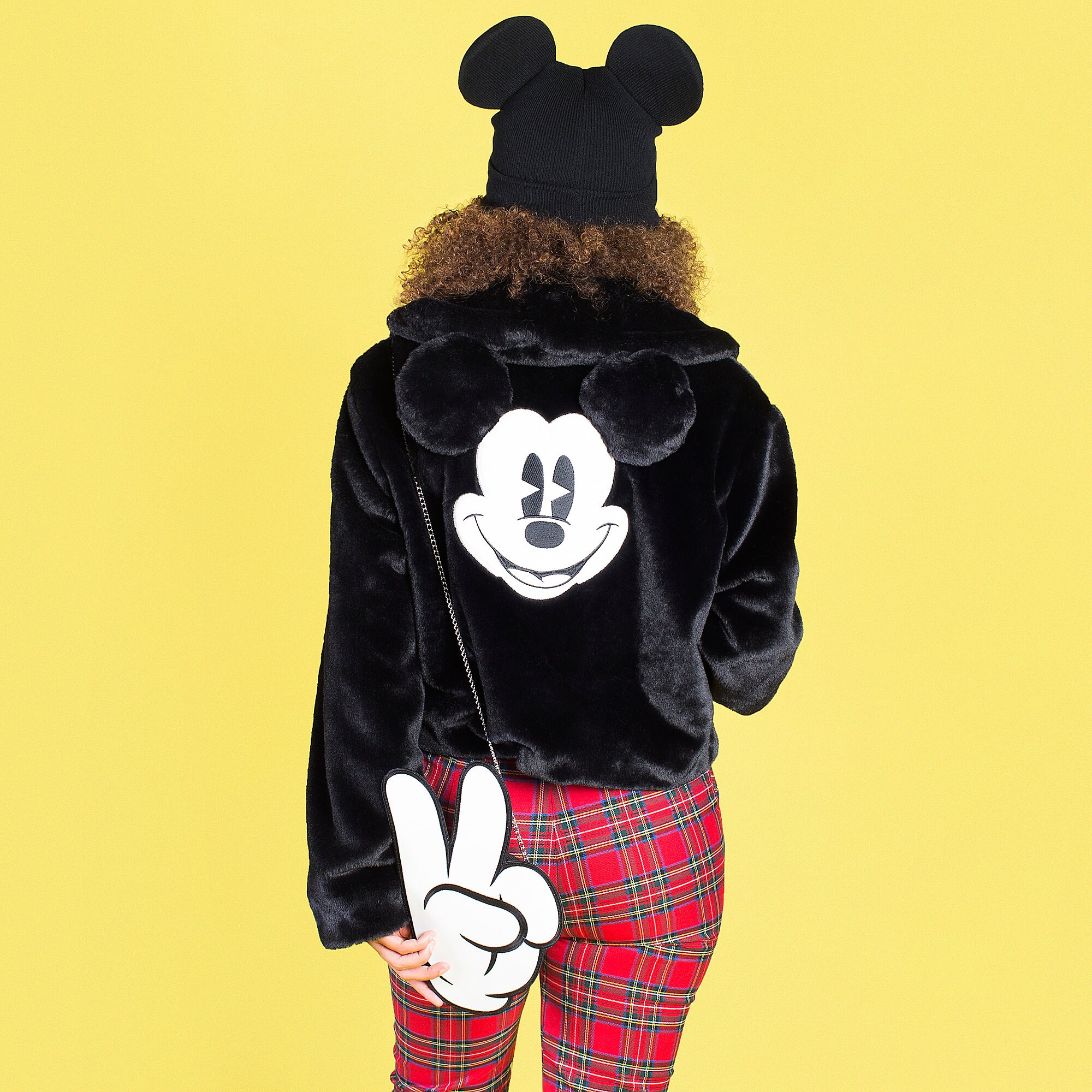 Mickey Mouse Faux Fur Jacket for Women by Cakeworthy