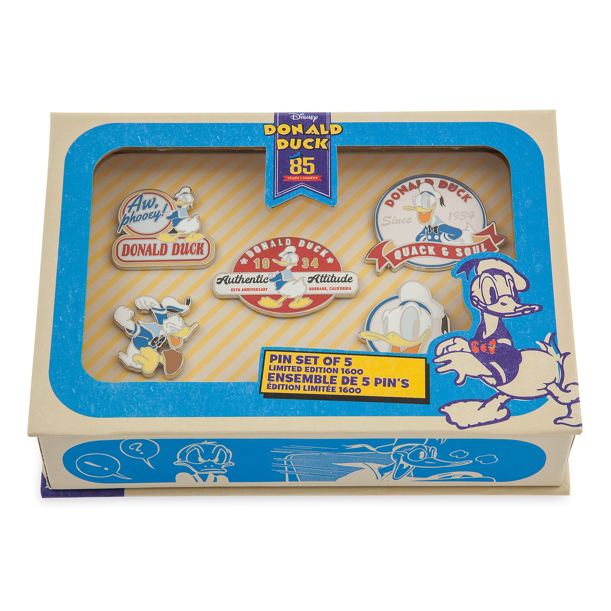 Donald Duck 85th Anniversary Pin Set - Limited Edition