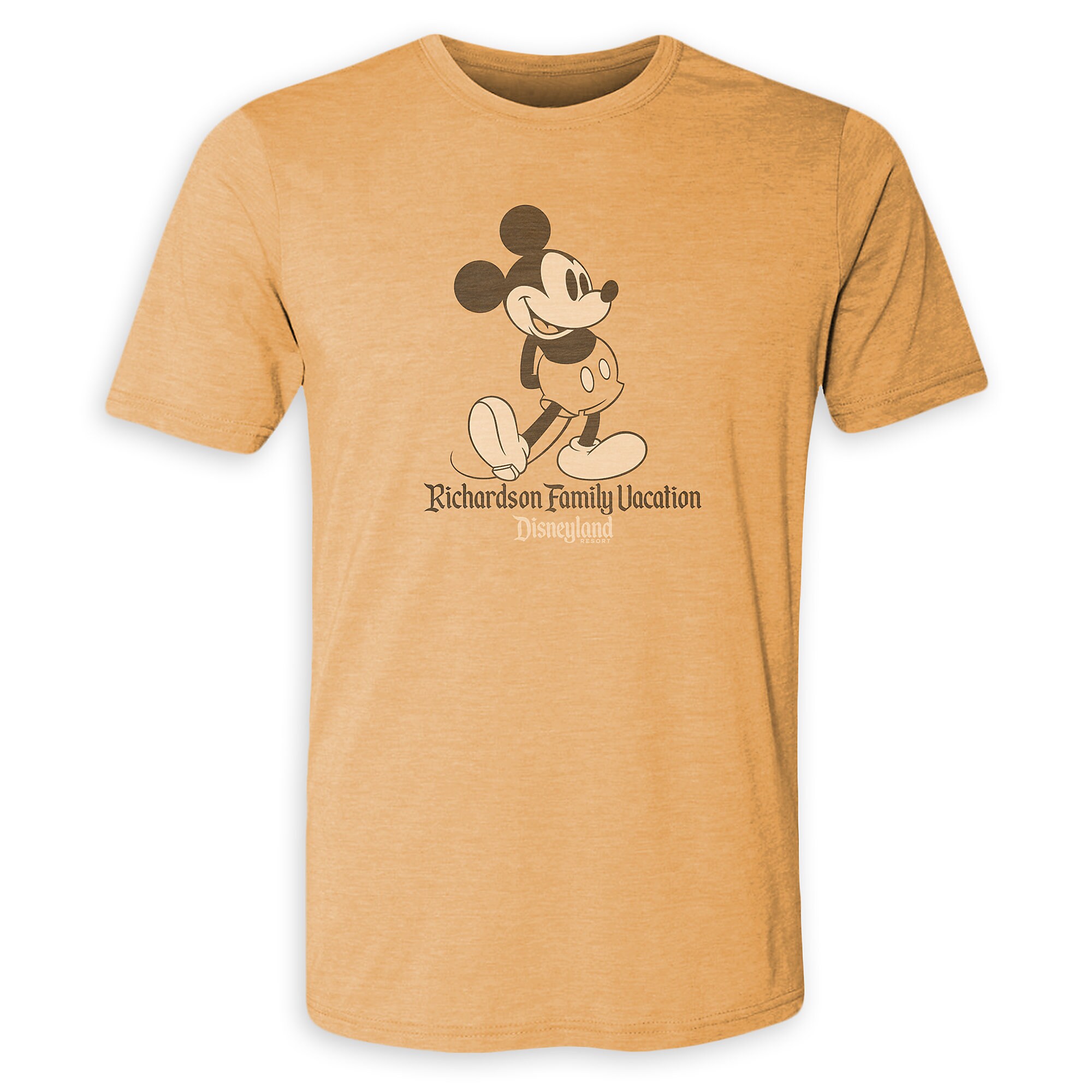 Adults' Mickey Mouse Family Vacation Heathered T-Shirt - Disneyland - Customized