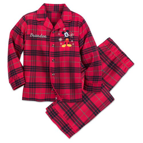Mickey Mouse Holiday Plaid PJ Set for Boys - Personalizable | shopDisney
