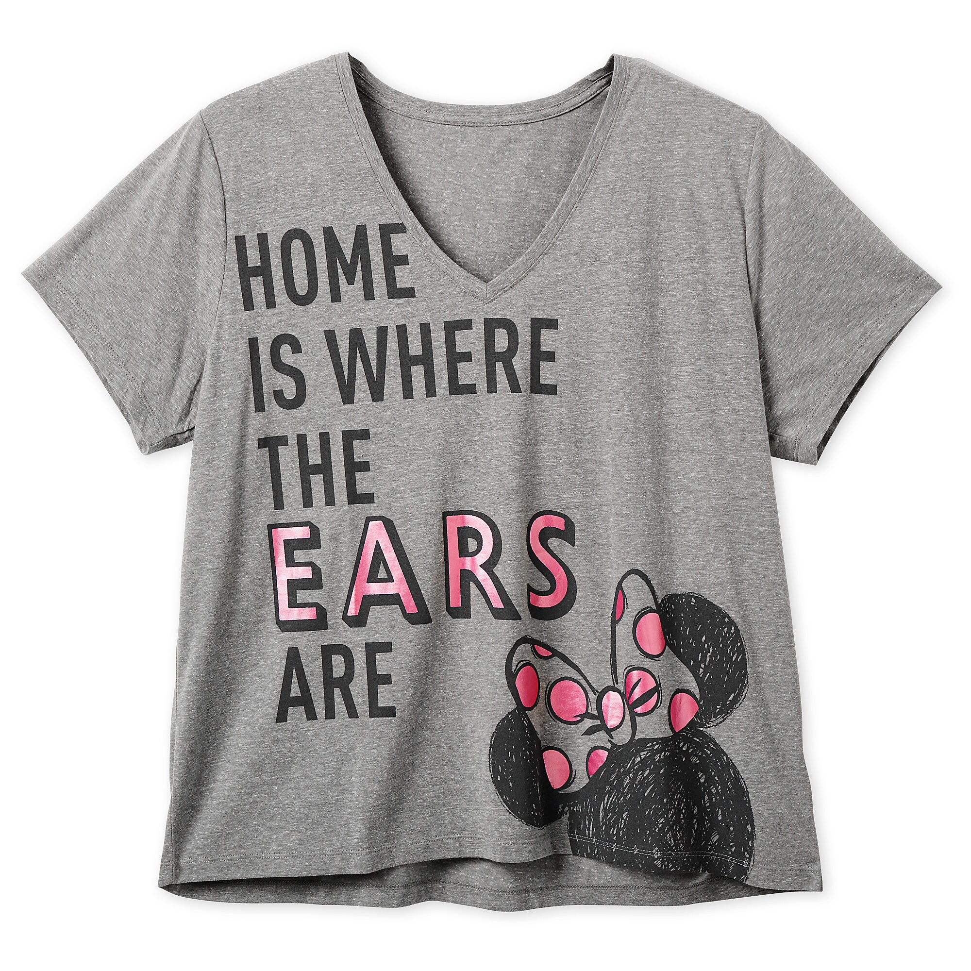 Minnie Mouse ''Home is Where the Ears Are'' T-Shirt for Women - Extended size