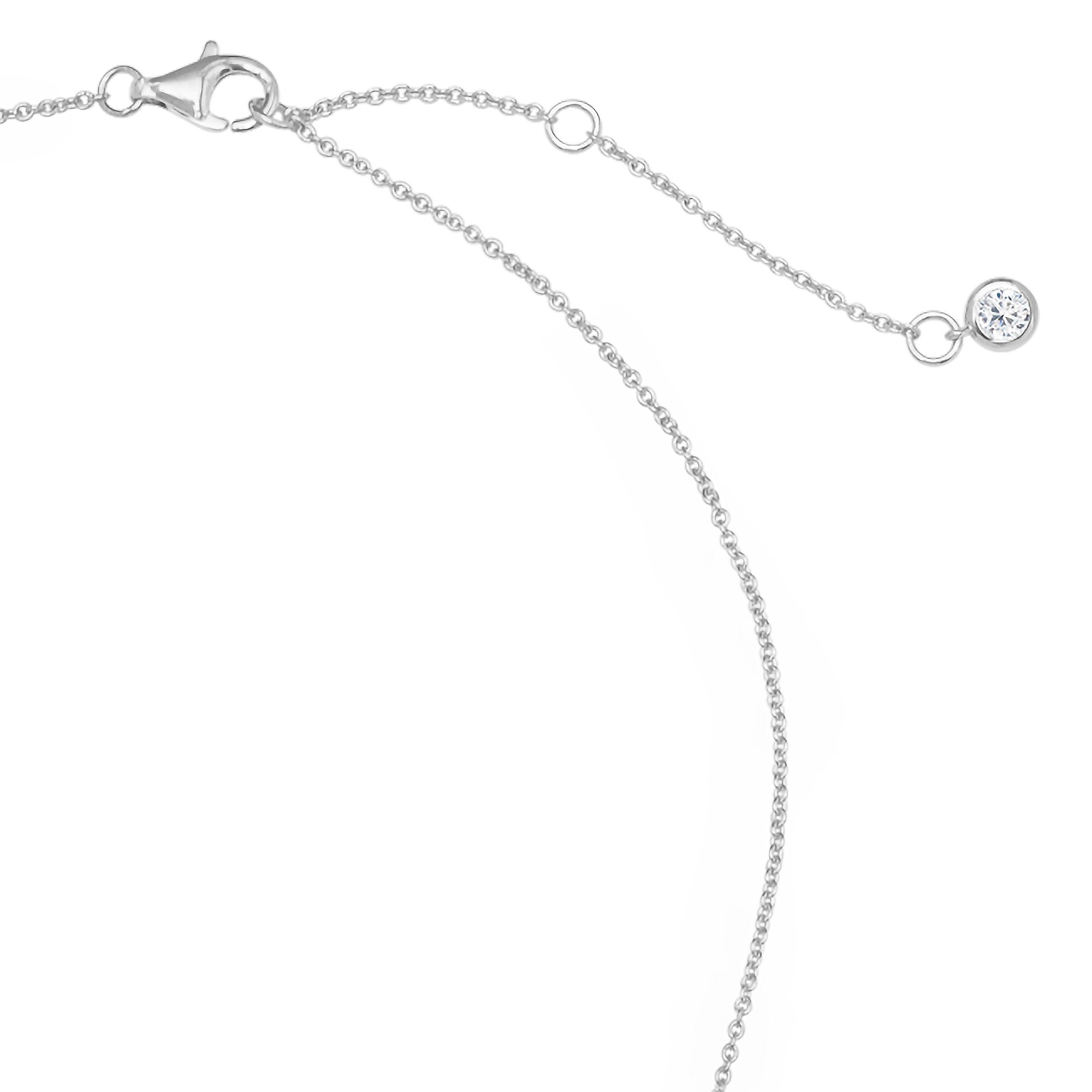 Minnie Mouse Icon Silhouette Pendant Necklace by CRISLU - Silver