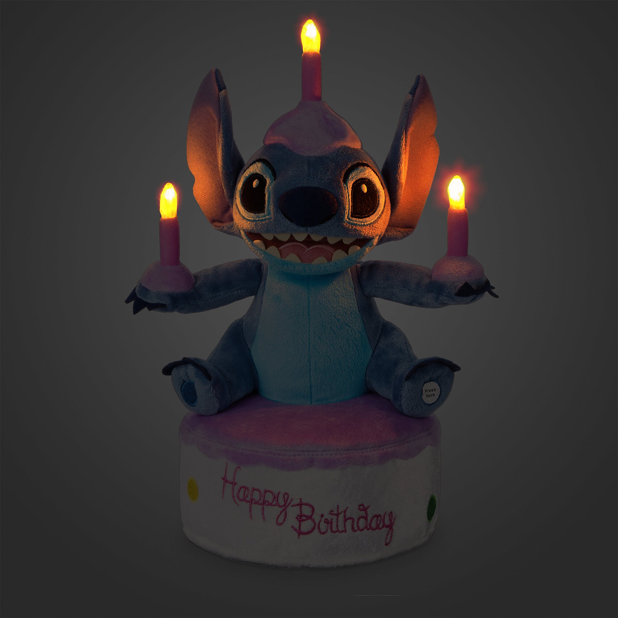 Stitch Birthday Cake Light-Up Plush - Medium available online – Dis ...
