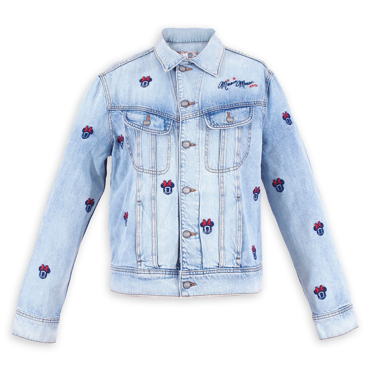 Minnie Mouse Embroidered Denim Jacket by SIWY