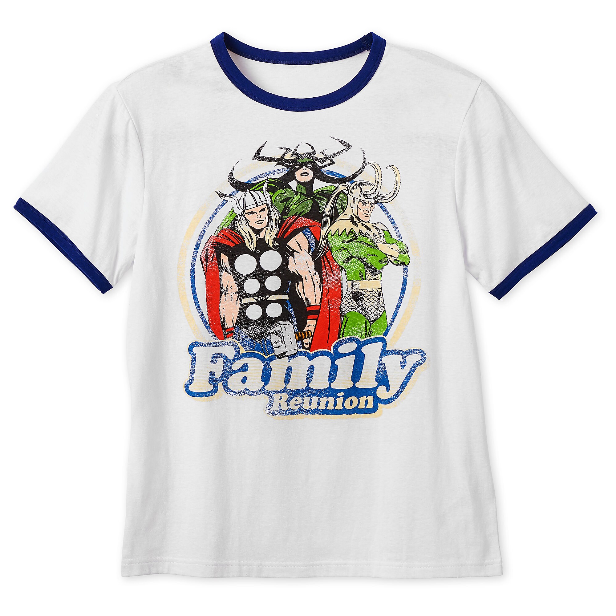Thor, Loki, and Hela ''Family Reunion'' Ringer T-Shirt for Women