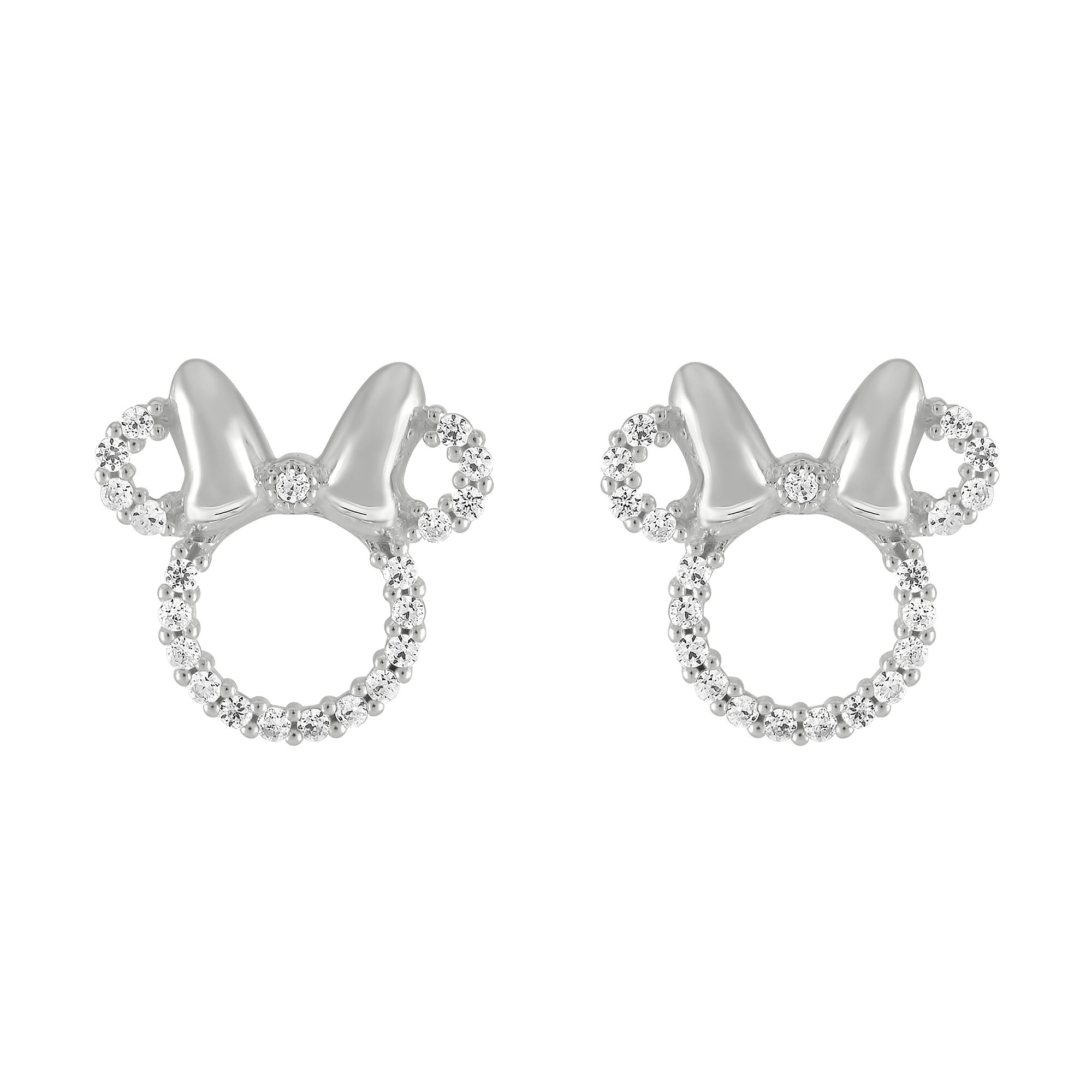 Minnie Mouse Sterling Silver Icon Earrings by Rebecca Hook