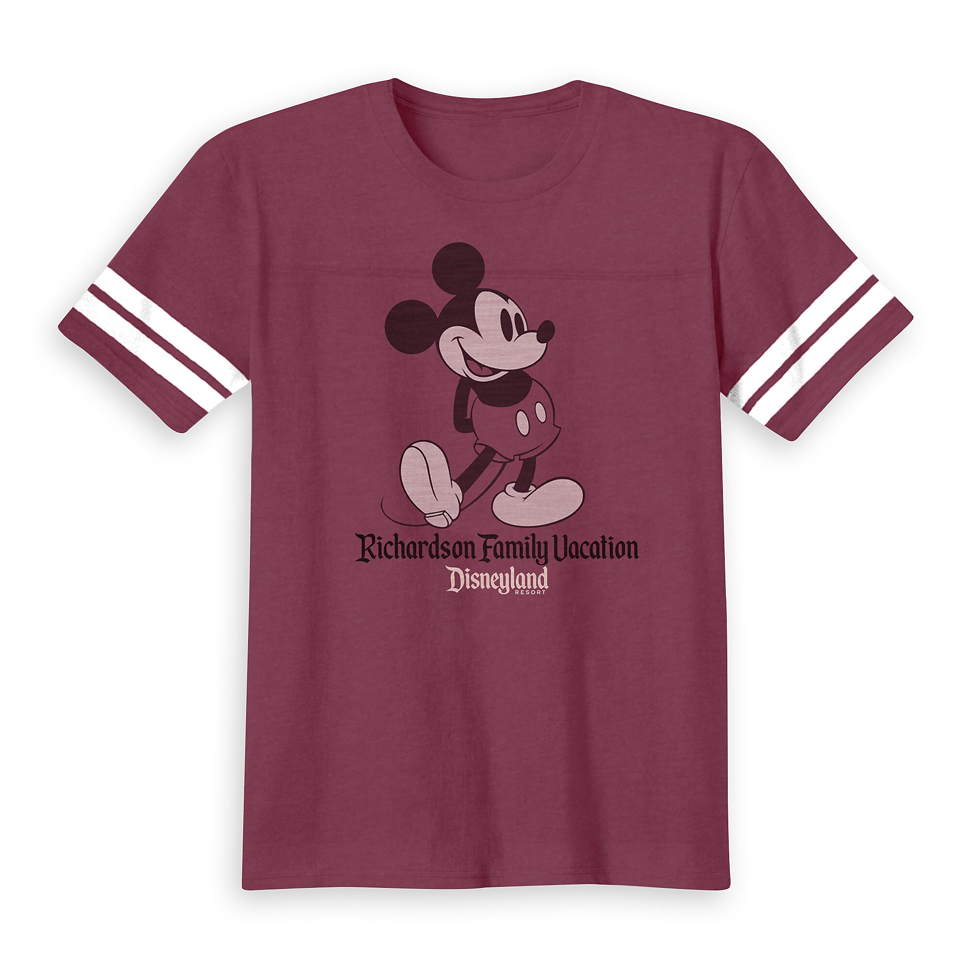 Kids' Mickey Mouse Family Vacation Heathered Football T-Shirt - Disneyland - Customized