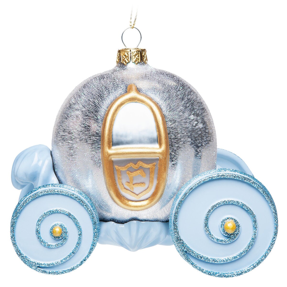 Product Image of Cinderella Pumpkin Carriage Glass Ornament # 1