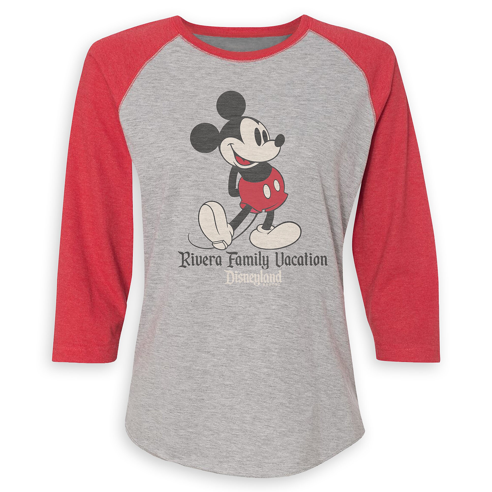 Women's Mickey Mouse Family Vacation Raglan T-Shirt - Disneyland - Customized