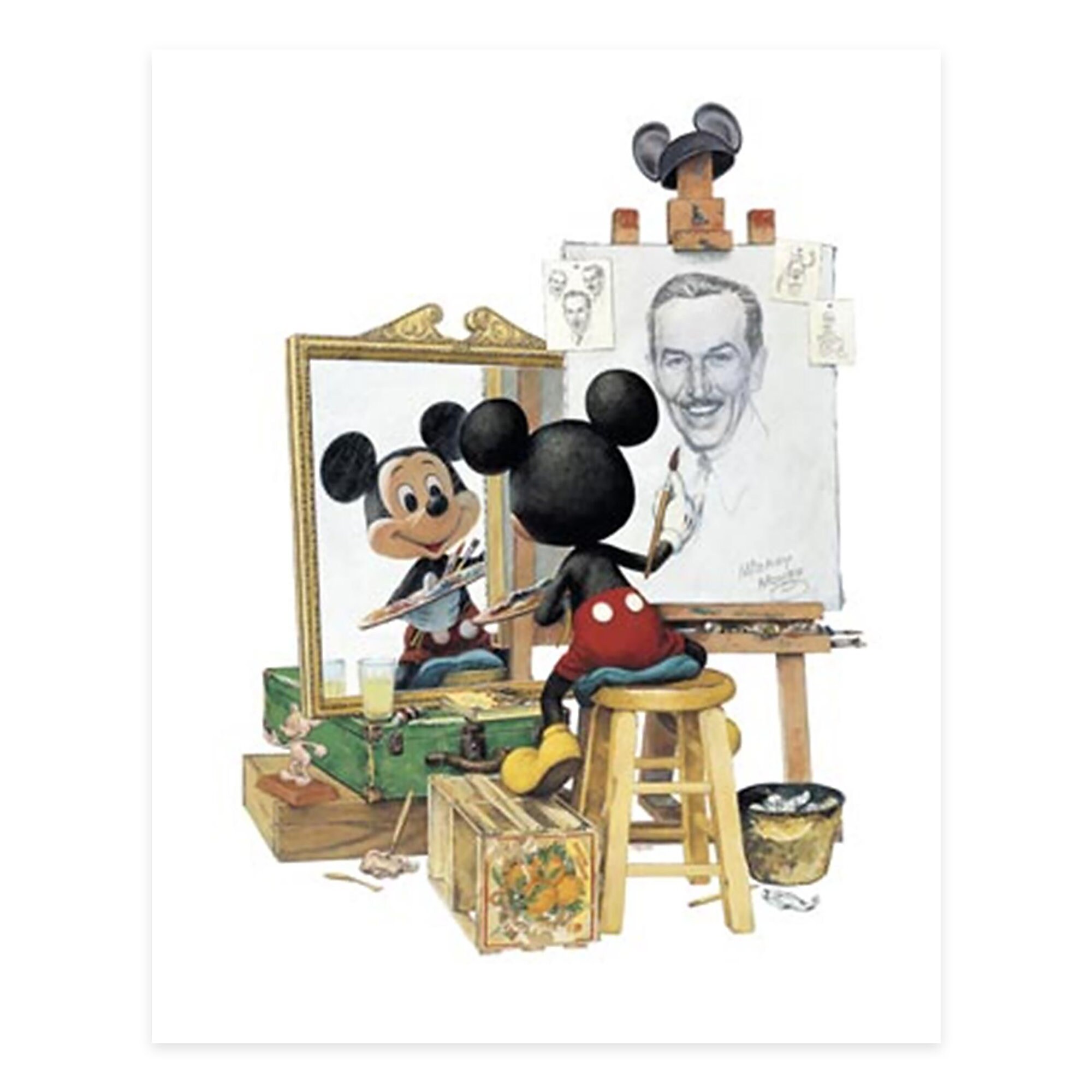 Walt Disney ''Triple Self Portrait'' by Charles Boyer