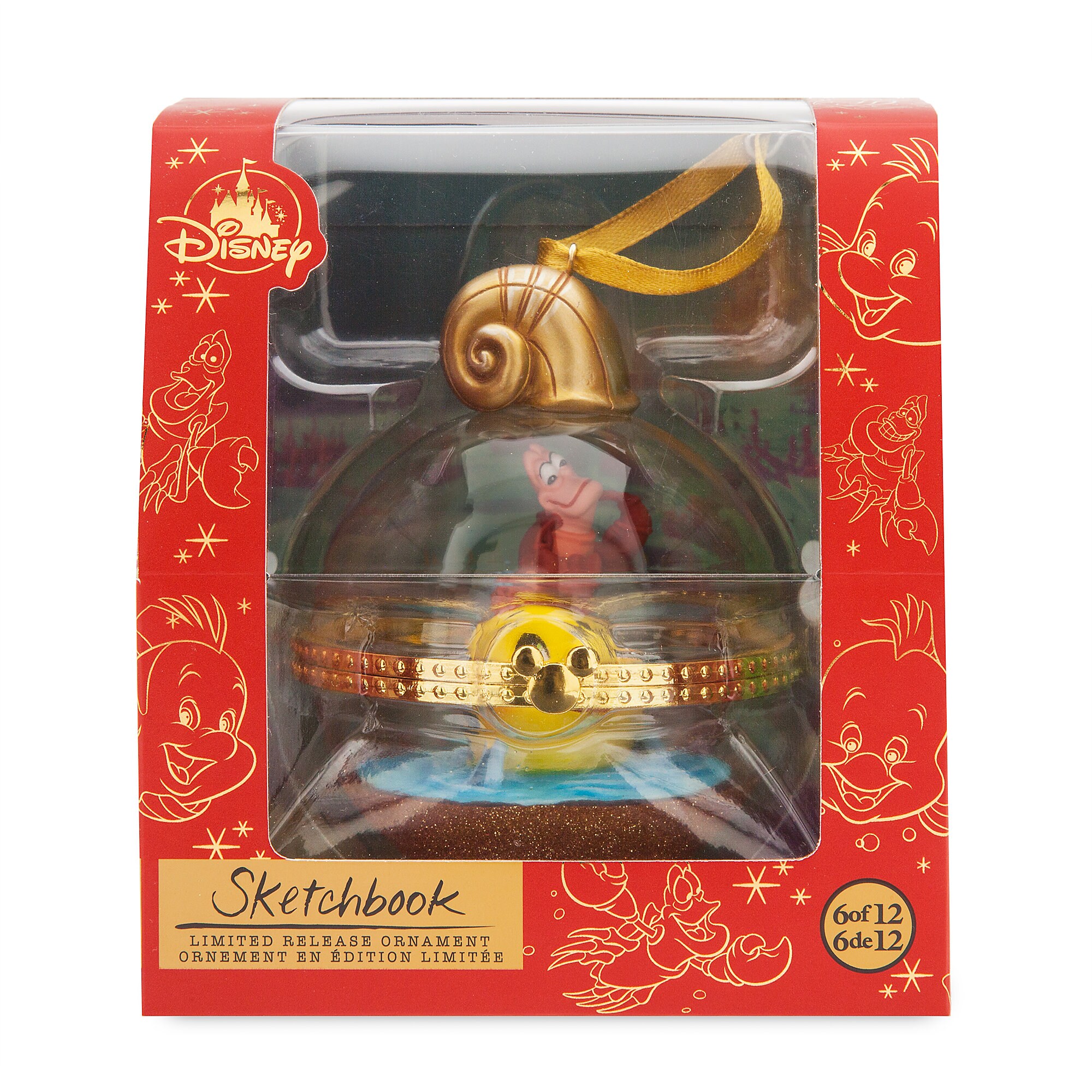 Sebastian and Flounder Disney Duos Sketchbook Ornament - The Little Mermaid - June - Limited Release