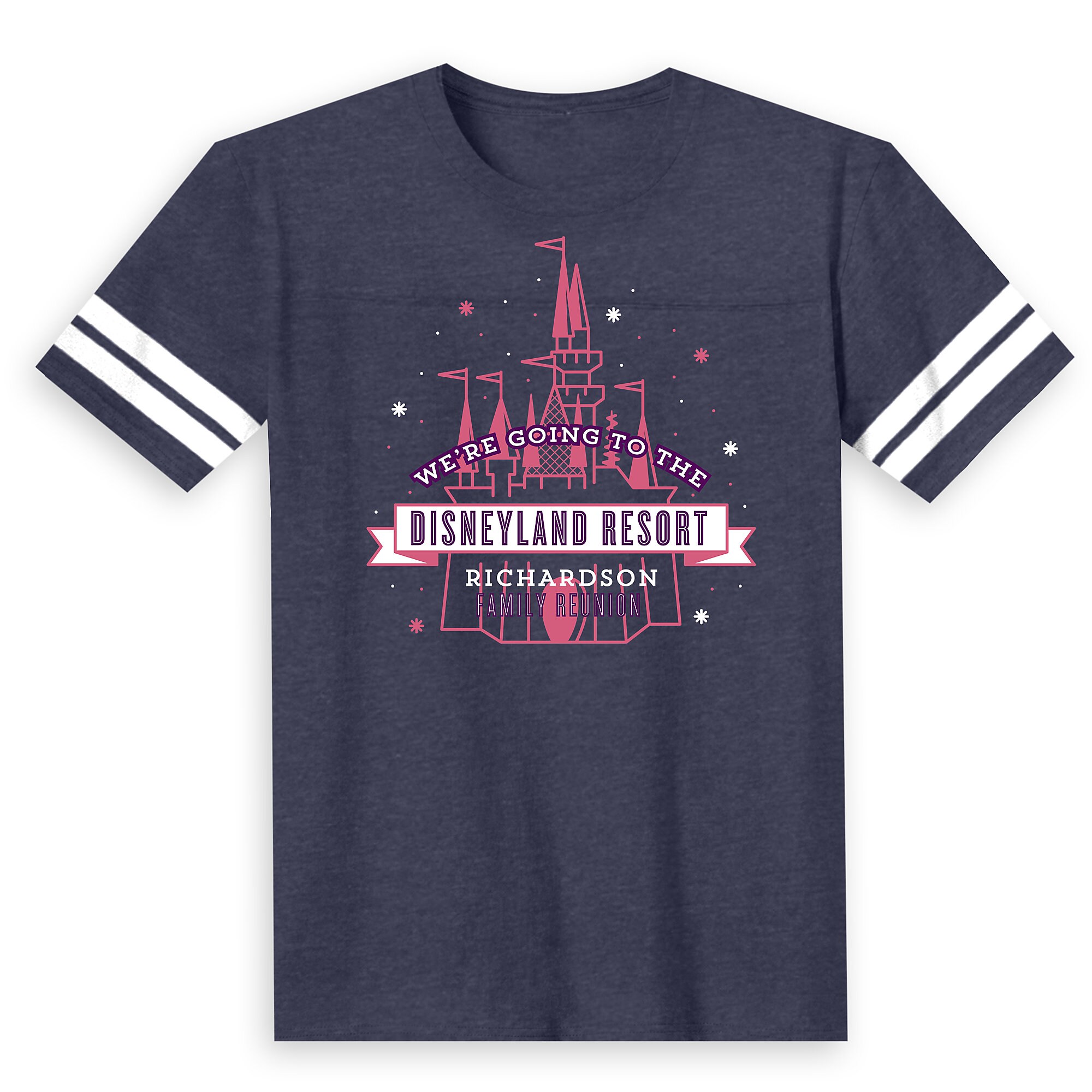 Kids' Sleeping Beauty Castle Family Reunion Football T-Shirt - Disneyland Resort - Customized