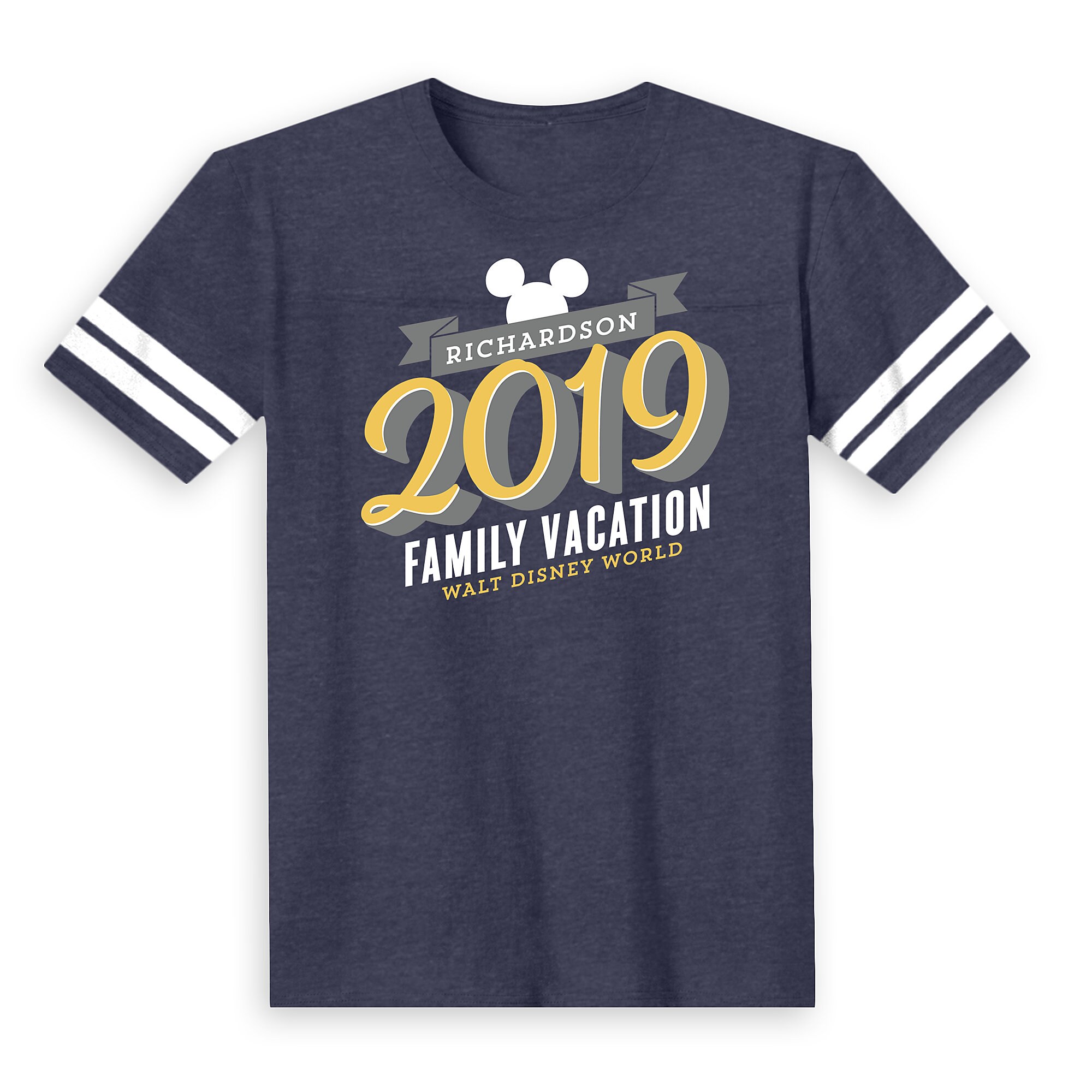 Kids' Mickey Mouse Family Vacation Football T-Shirt - Walt Disney World - 2019 - Customized