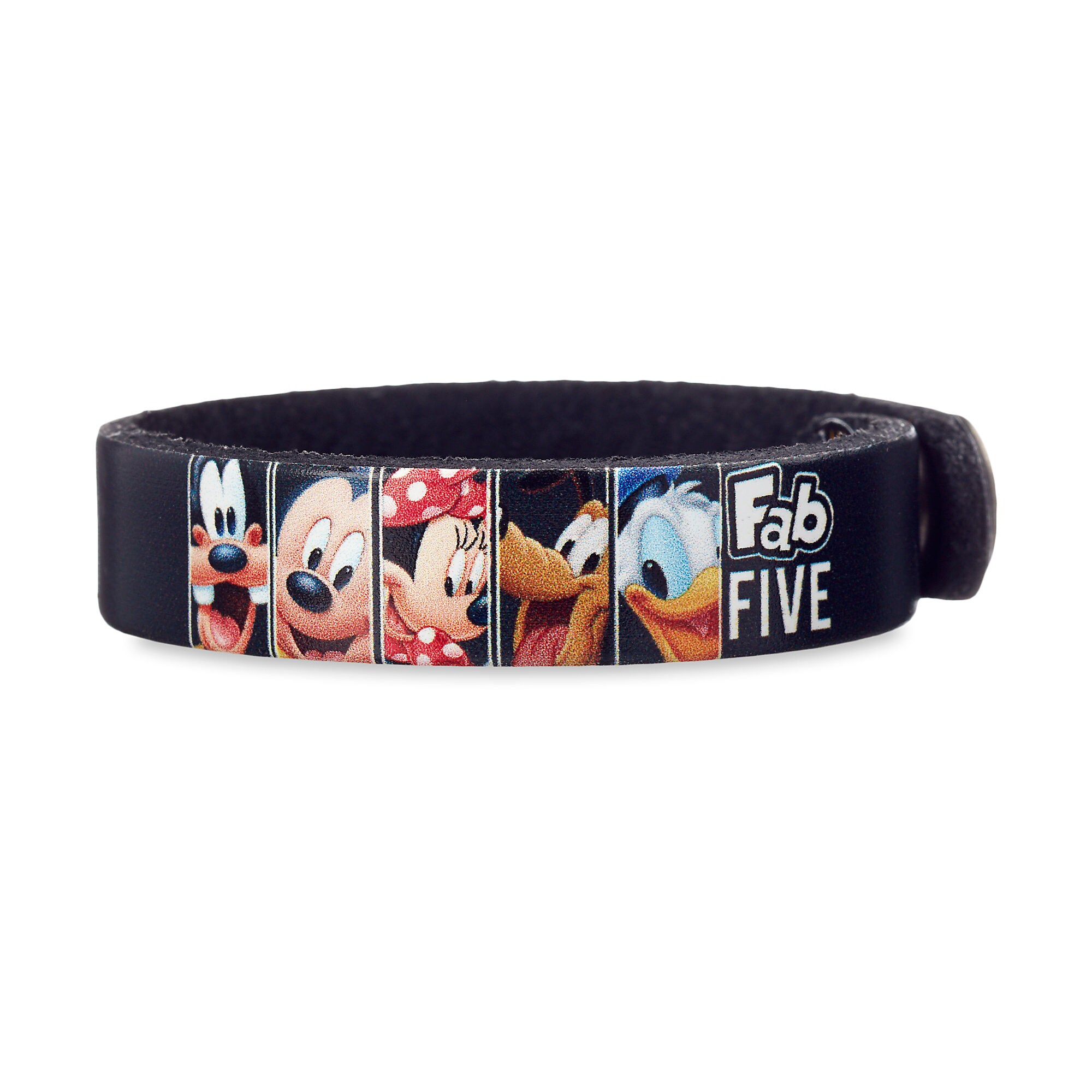 Mickey Mouse and Friends Leather Bracelet - Personalizable