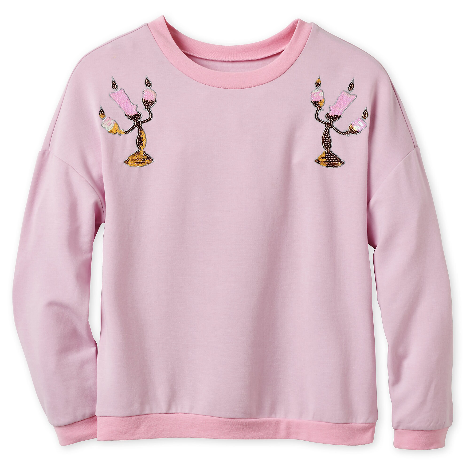 Lumiere Sequined Long Sleeve Pullover for Women - Beauty and the Beast