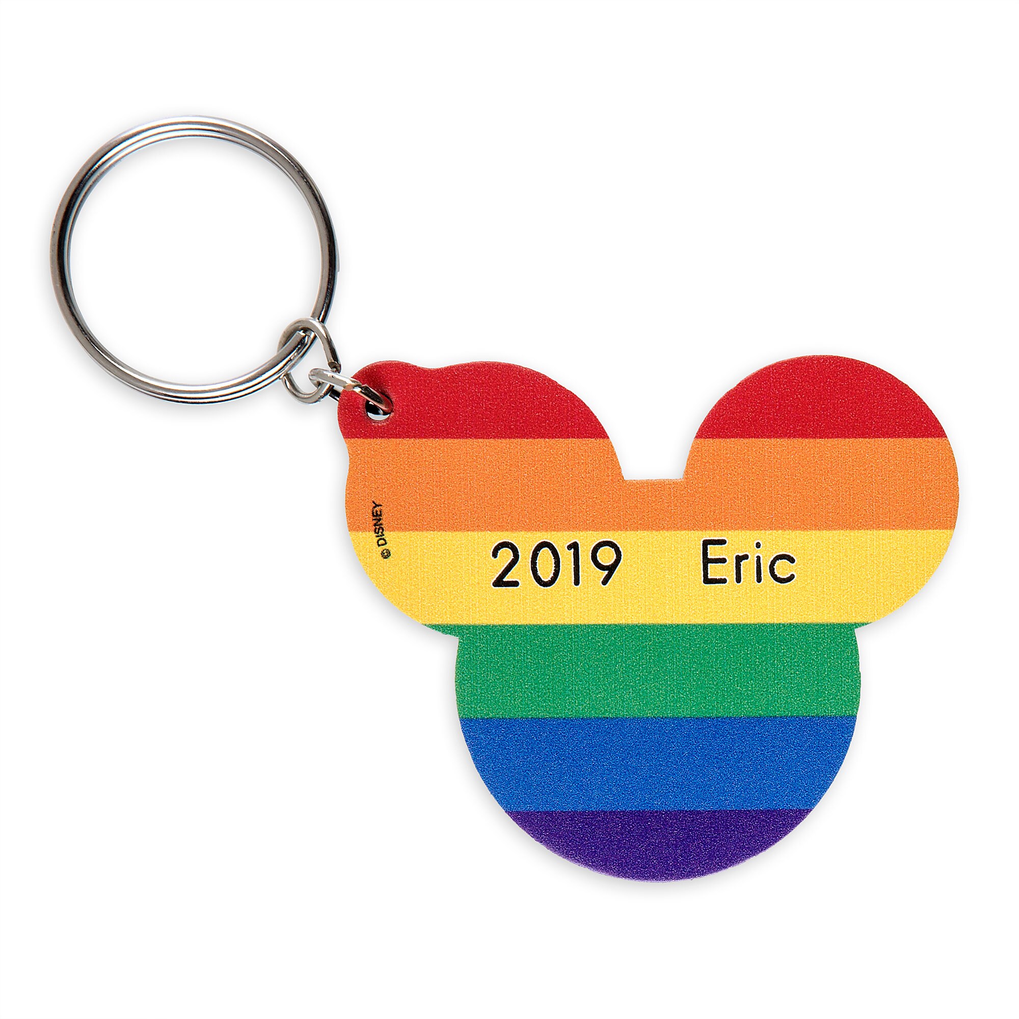 Rainbow Disney Collection Mickey Mouse Icon Keychain by Leather Treaty - Personalized