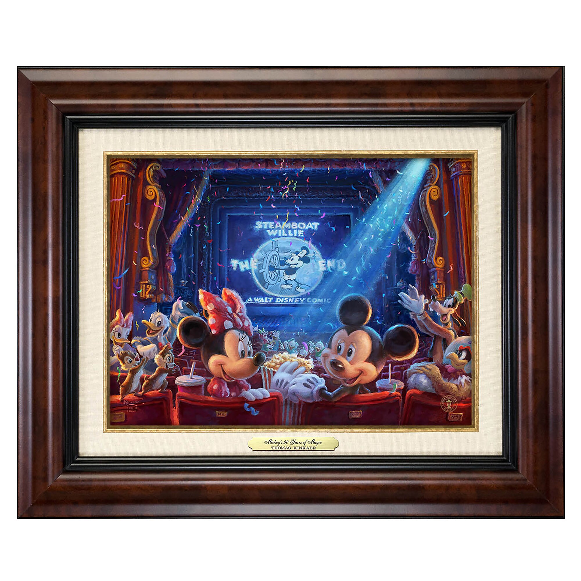 ''90 Years of Mickey'' Framed Canvas Classic by Thomas Kinkade Studios