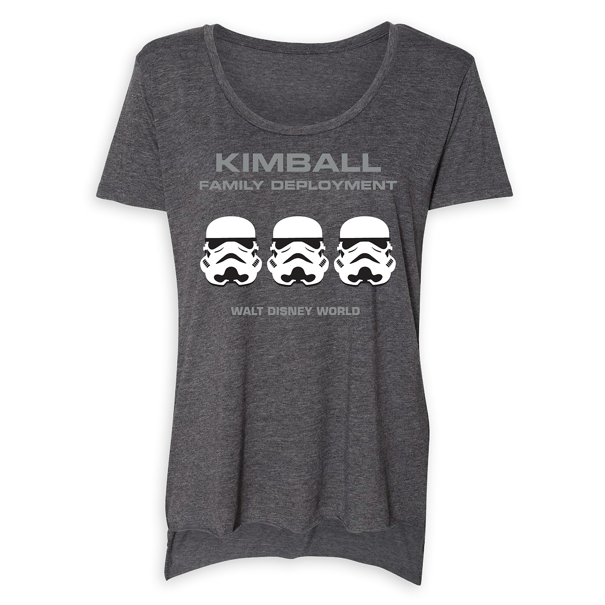 Women's Star Wars Stormtrooper Family Deployment Scoop Neck T-Shirt - Walt Disney World - Customized
