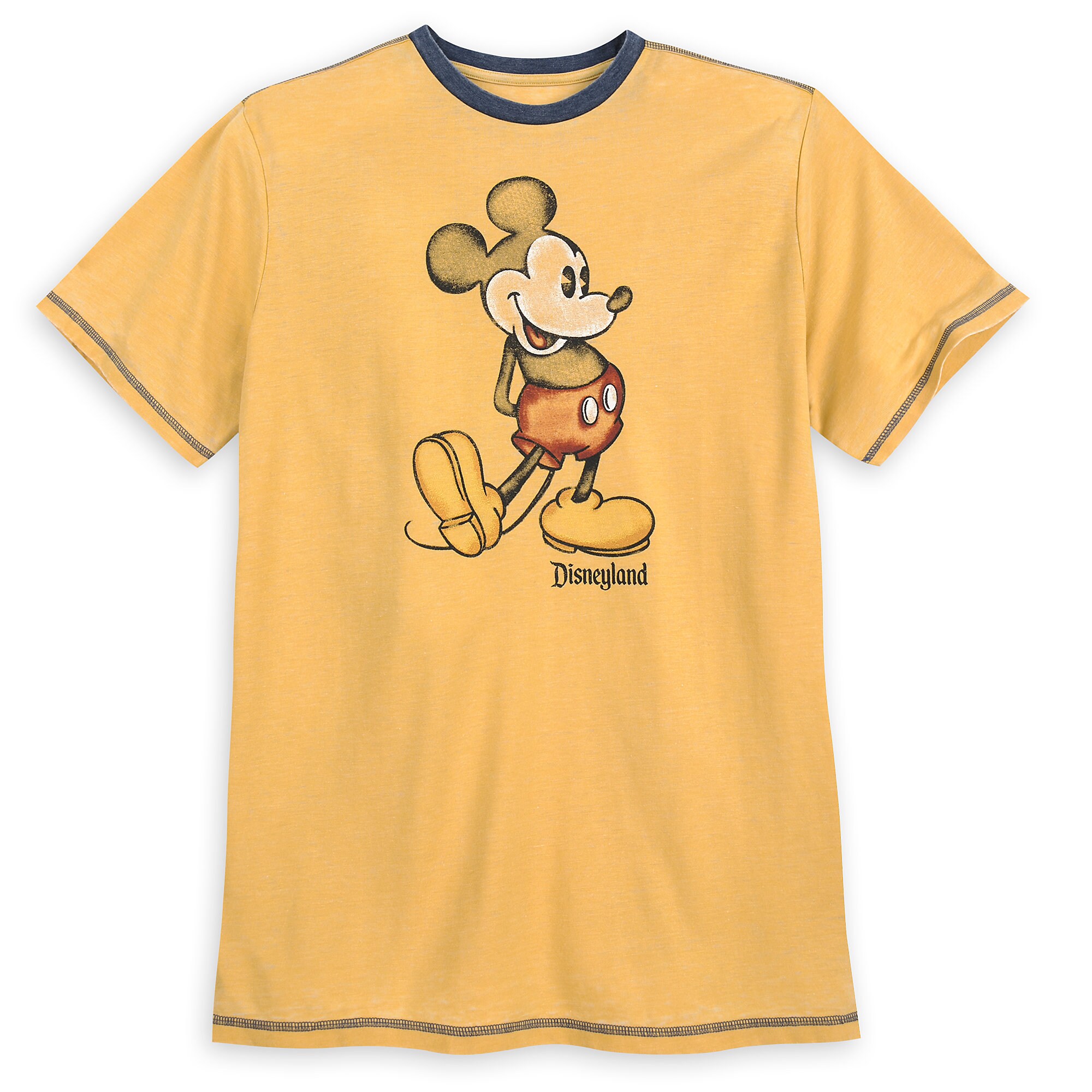 Mickey Mouse Classic Ringer T-Shirt for Men - Disneyland - Yellow