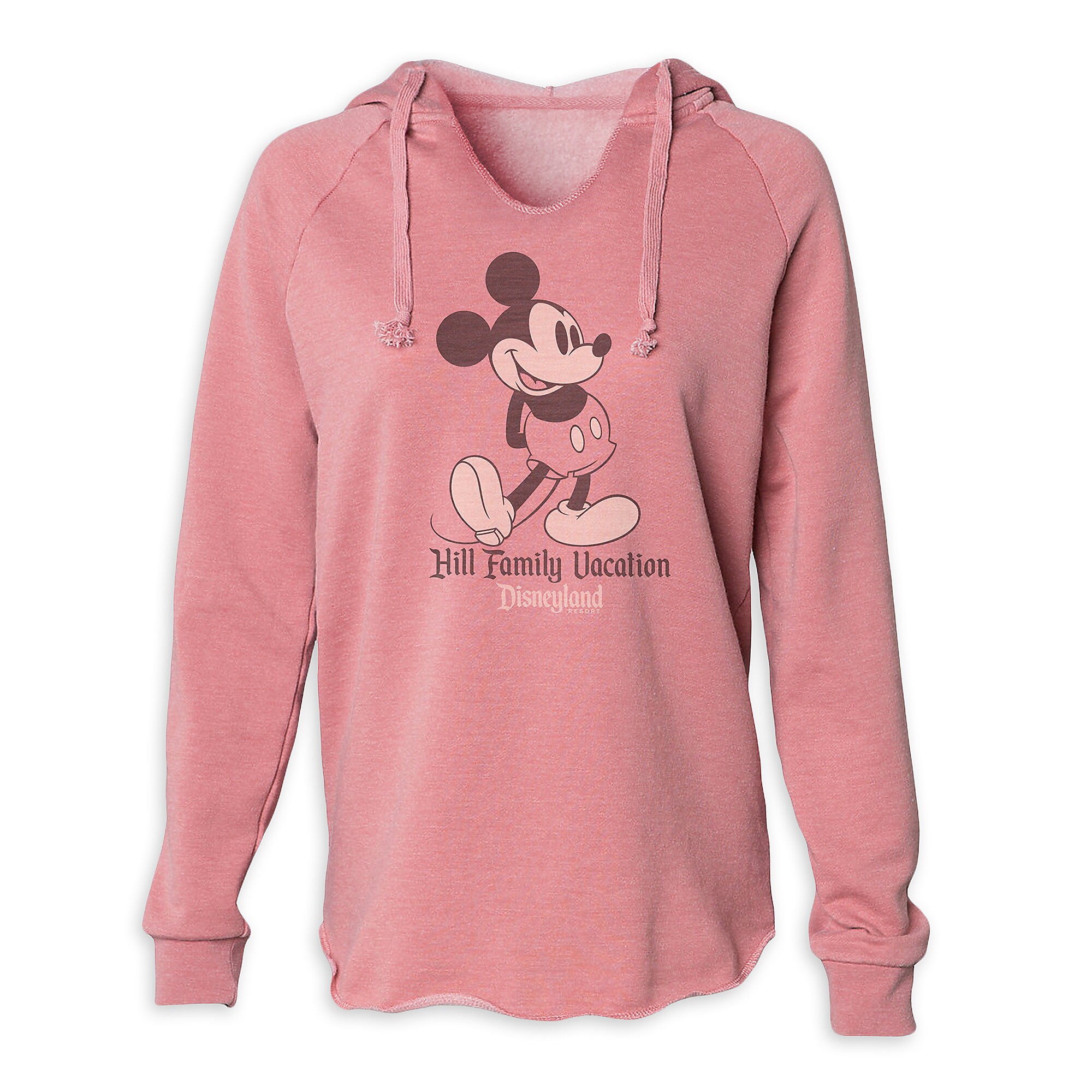 Women's Mickey Mouse Family Vacation V-Neck Pullover Hoodie - Disneyland - Customized