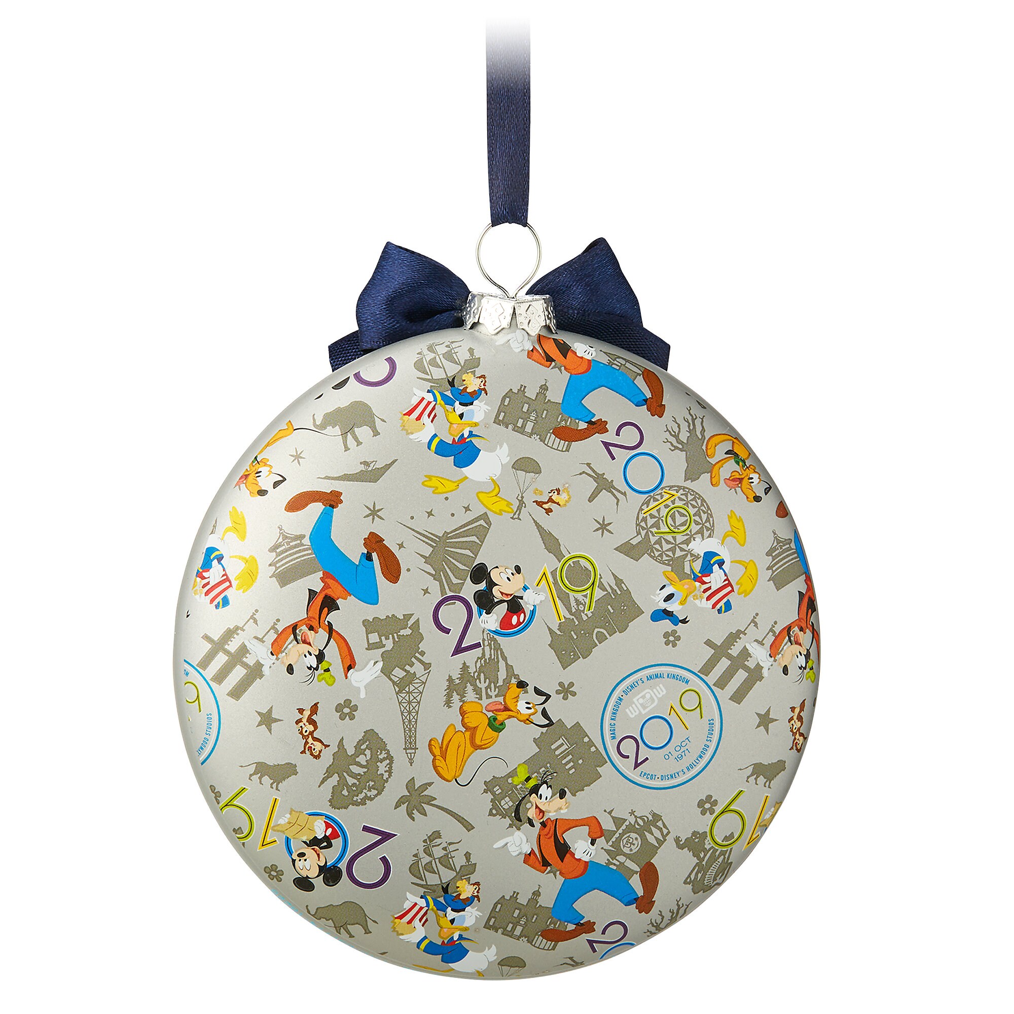 Mickey Mouse and Friends Glass Disk Ornament - Walt Disney World 2019