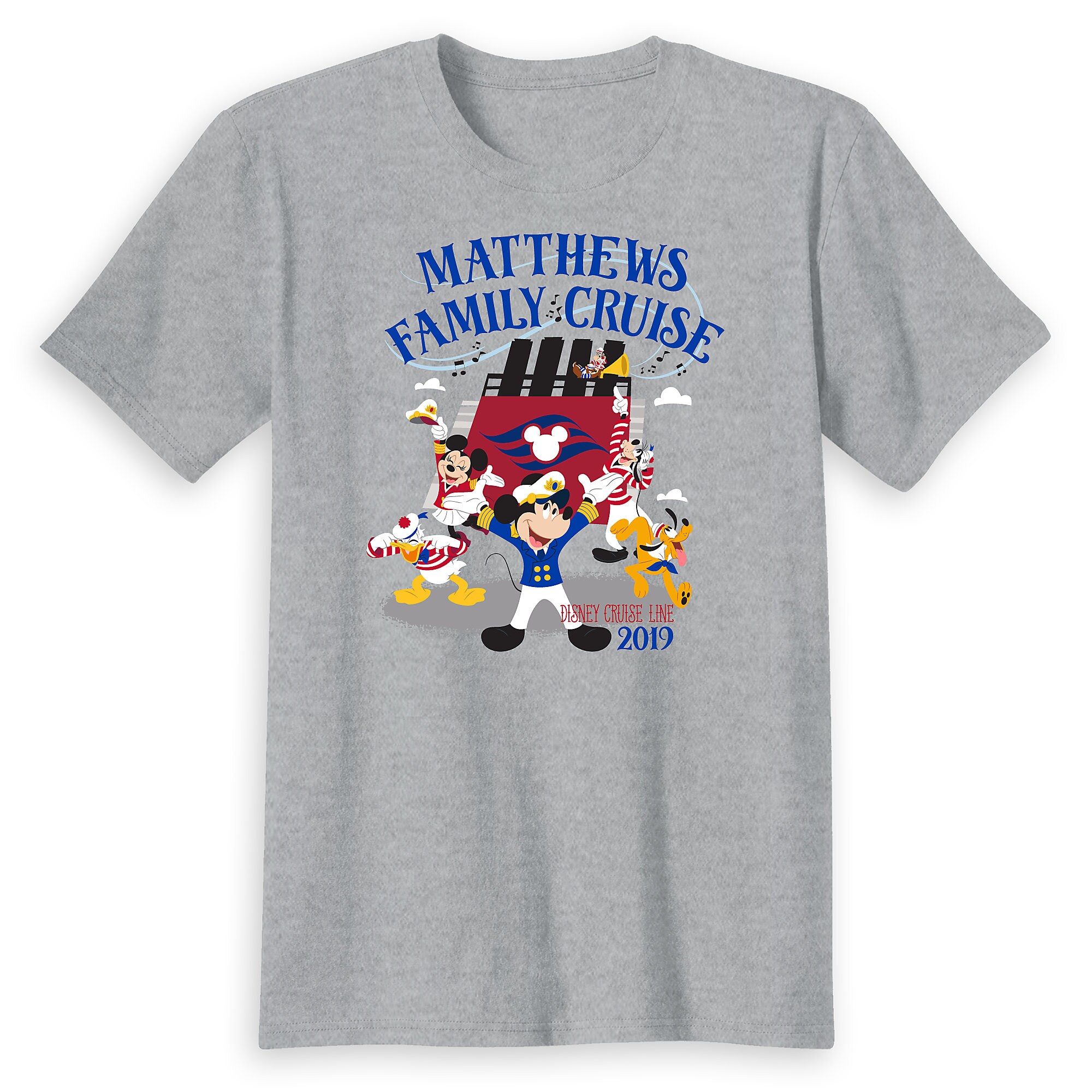 Adults' Captain Mickey Mouse and Crew Disney Cruise Line Family Cruise 2019 T-Shirt - Customized