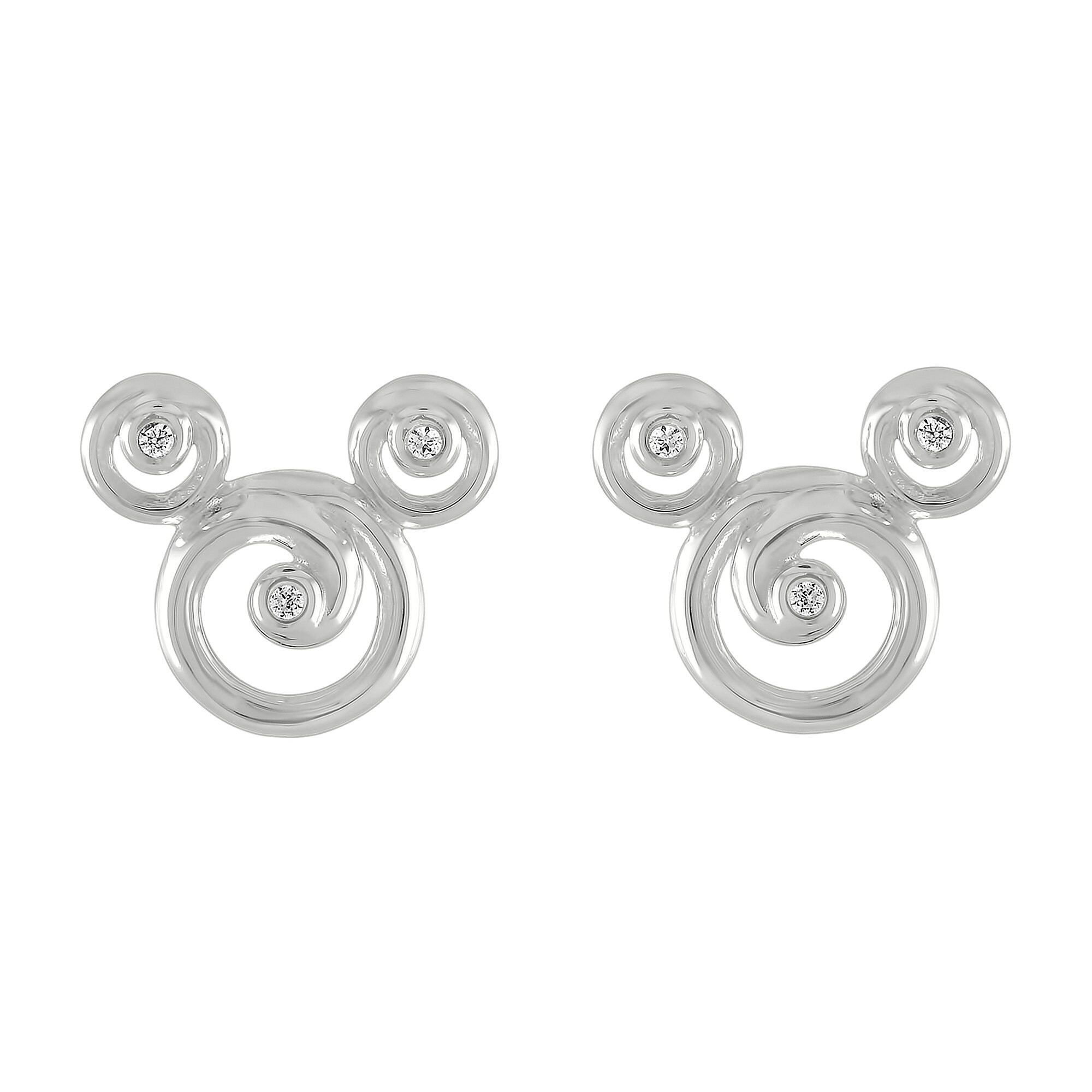 Mickey Mouse Swirl Icon Earrings by Rebecca Hook