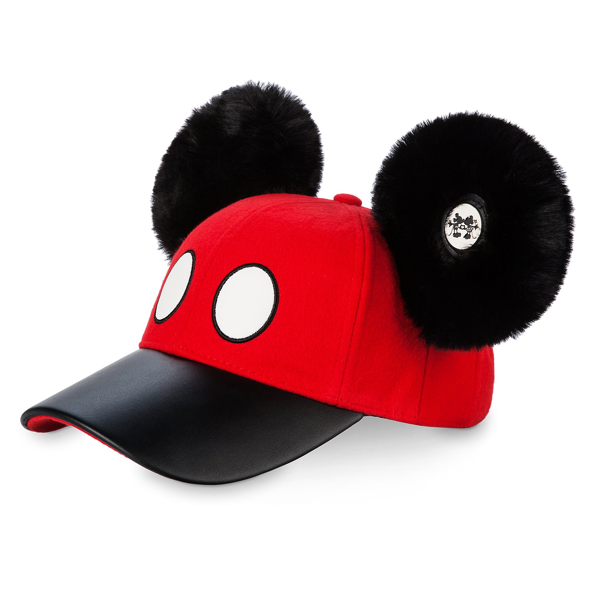 Mickey Mouse Fuzzy Ears Baseball Cap for Adults