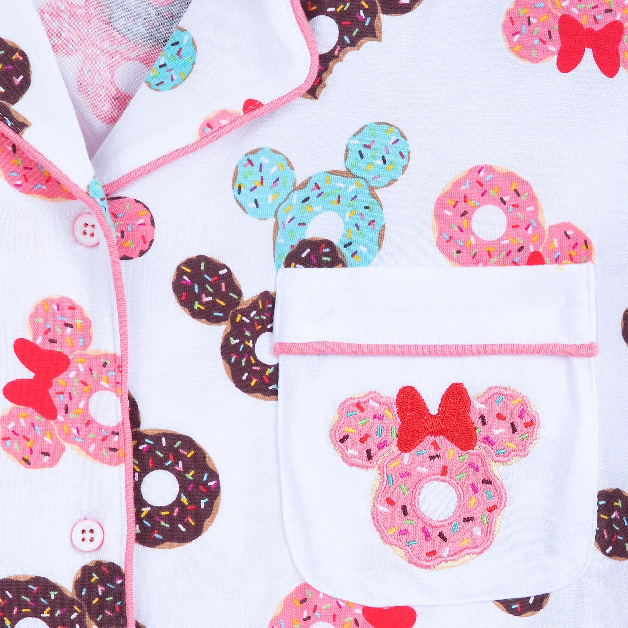 Mickey and Minnie Mouse Donut Pajama Set for Women