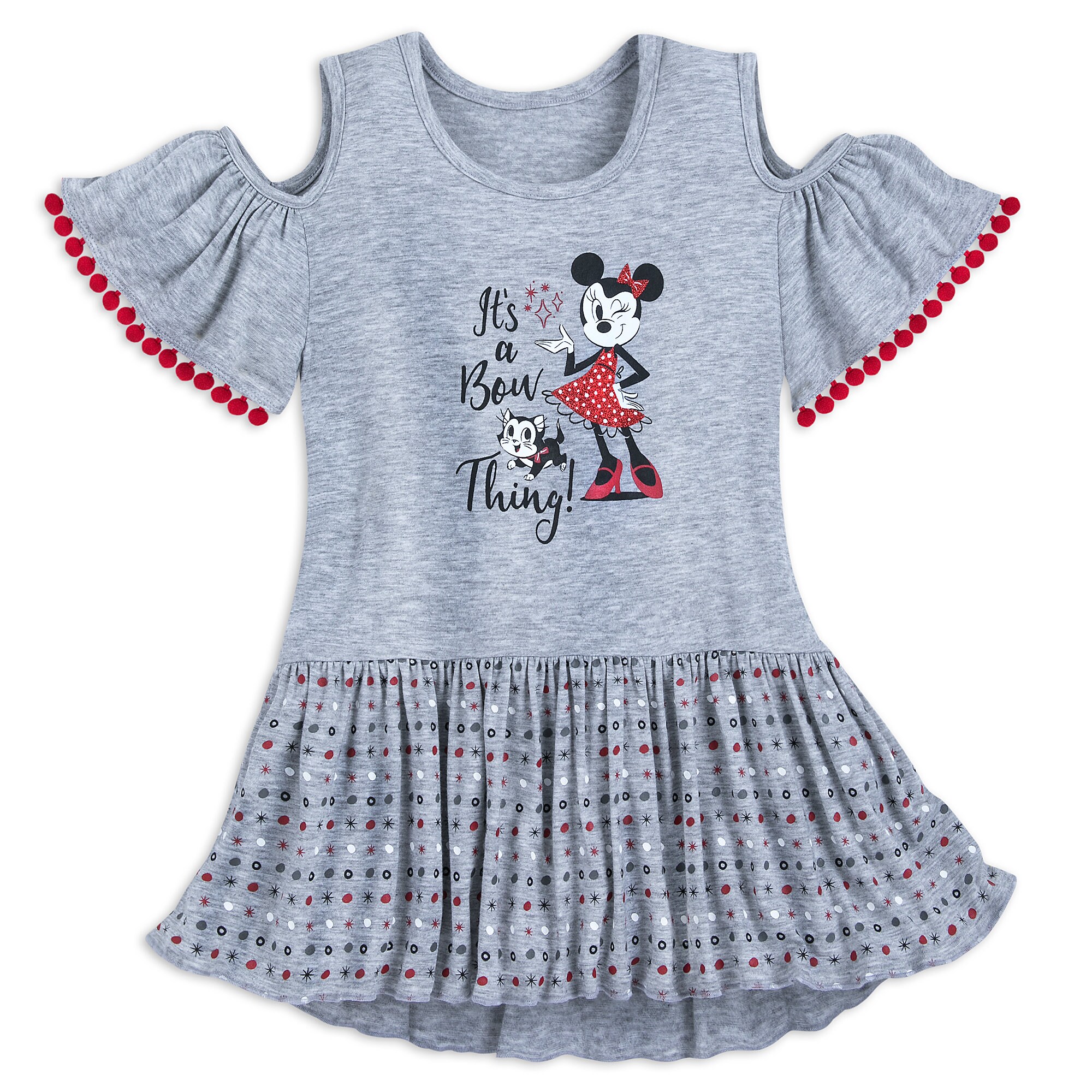Minnie Mouse and Figaro Cold Shoulder Dress for Girls