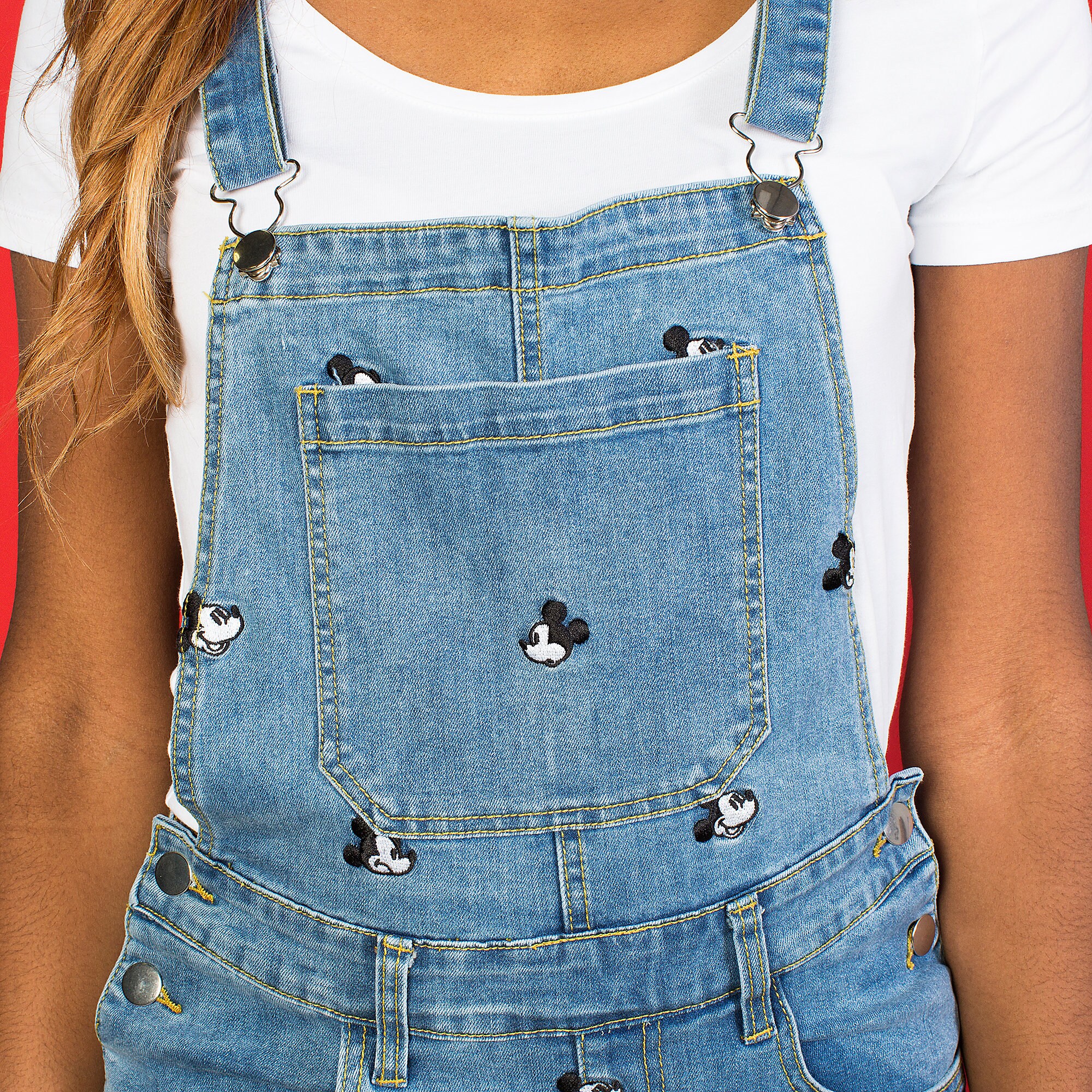 Mickey Mouse Denim Overalls Dress by Cakeworthy
