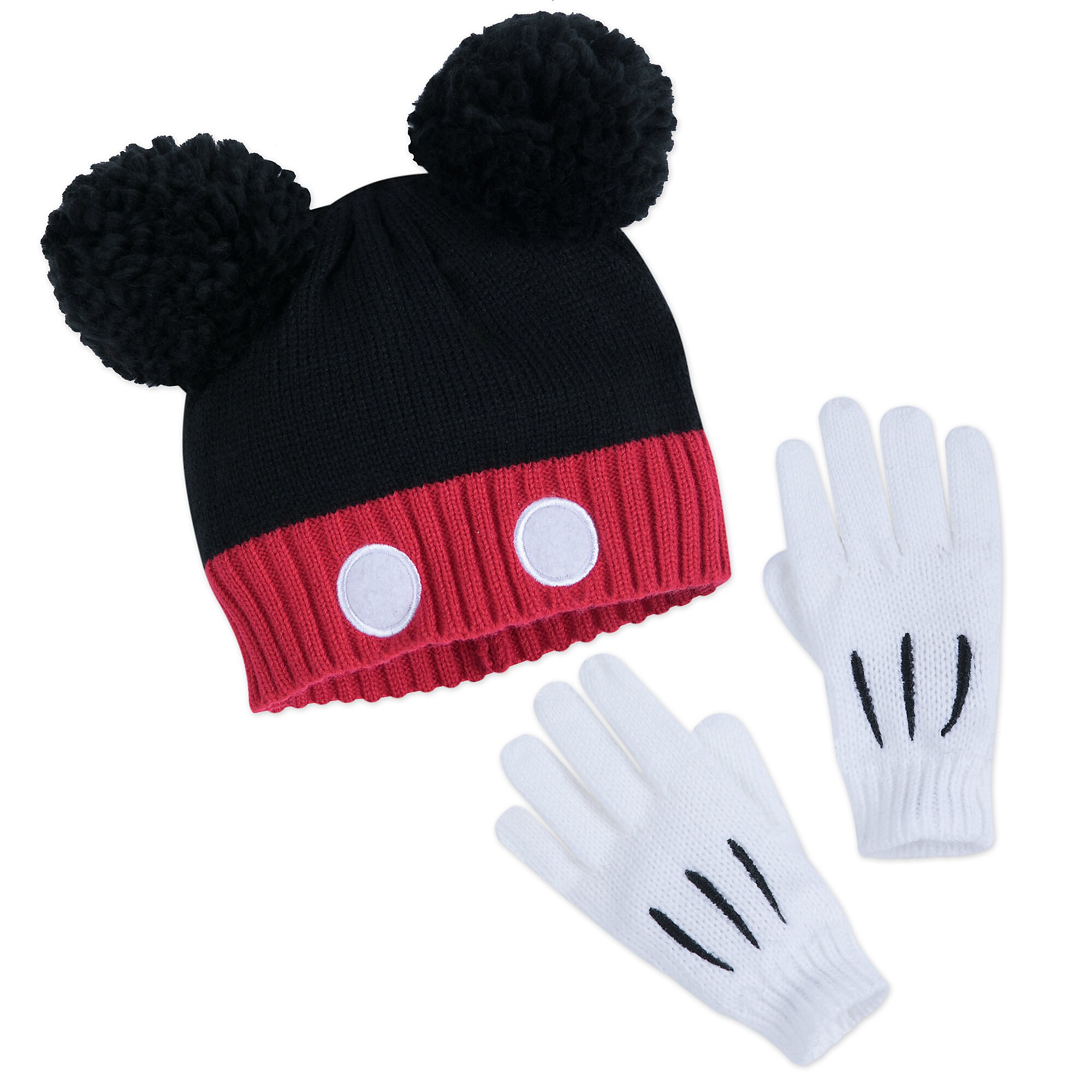 Mickey Mouse Hat and Glove Set for Kids