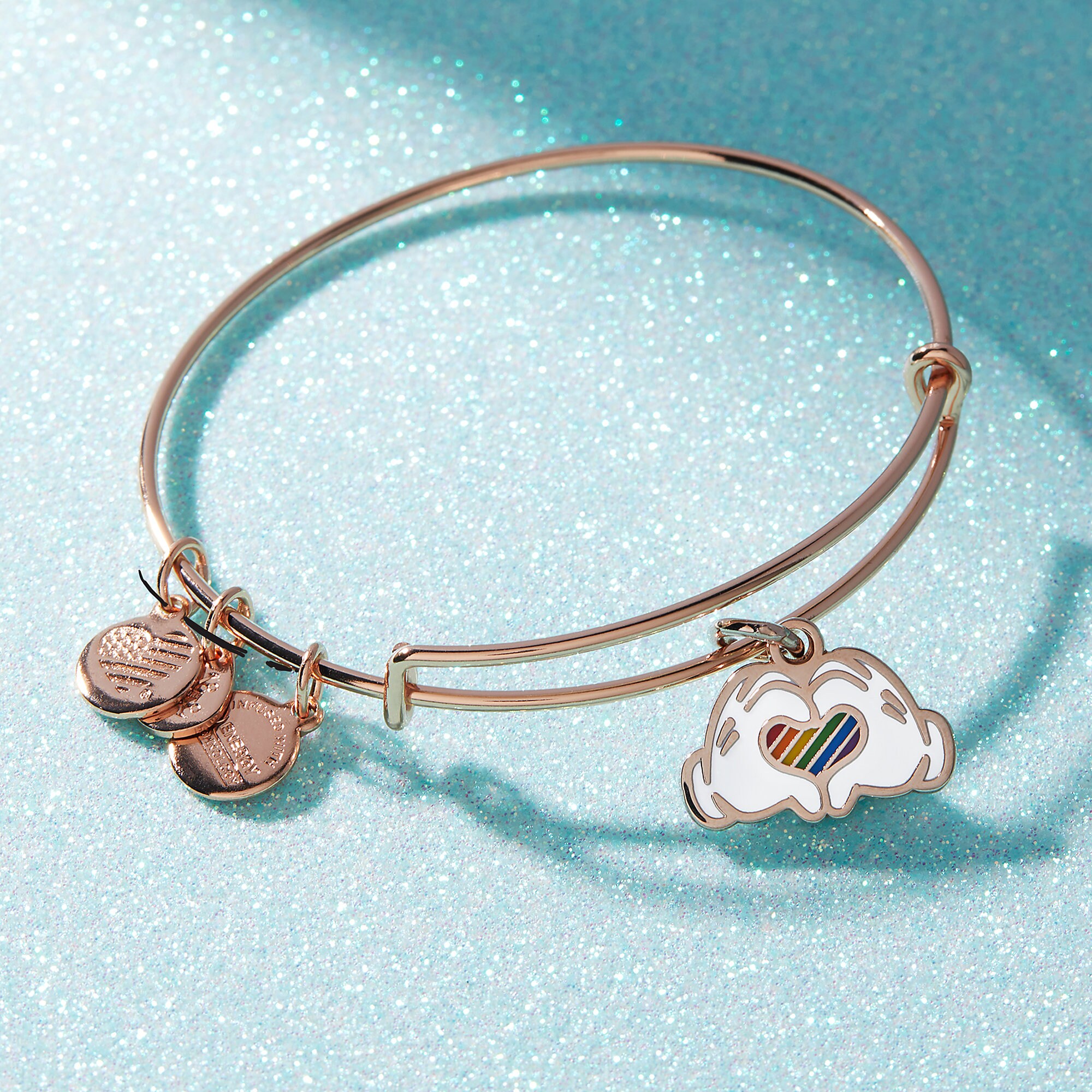 Rainbow Disney Collection Mickey Mouse Heart Bangle by Alex and Ani