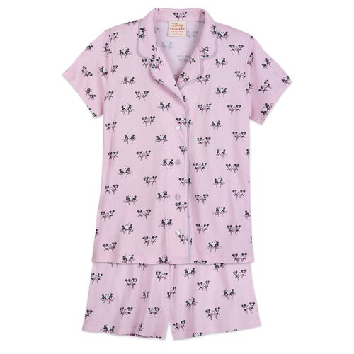 Mickey and Minnie Mouse Pajama Set for Women by Munki Munki | shopDisney