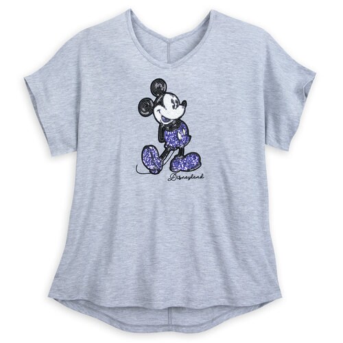 Mickey Mouse Sequined T-Shirt for Women - Potion Purple - Disneyland ...
