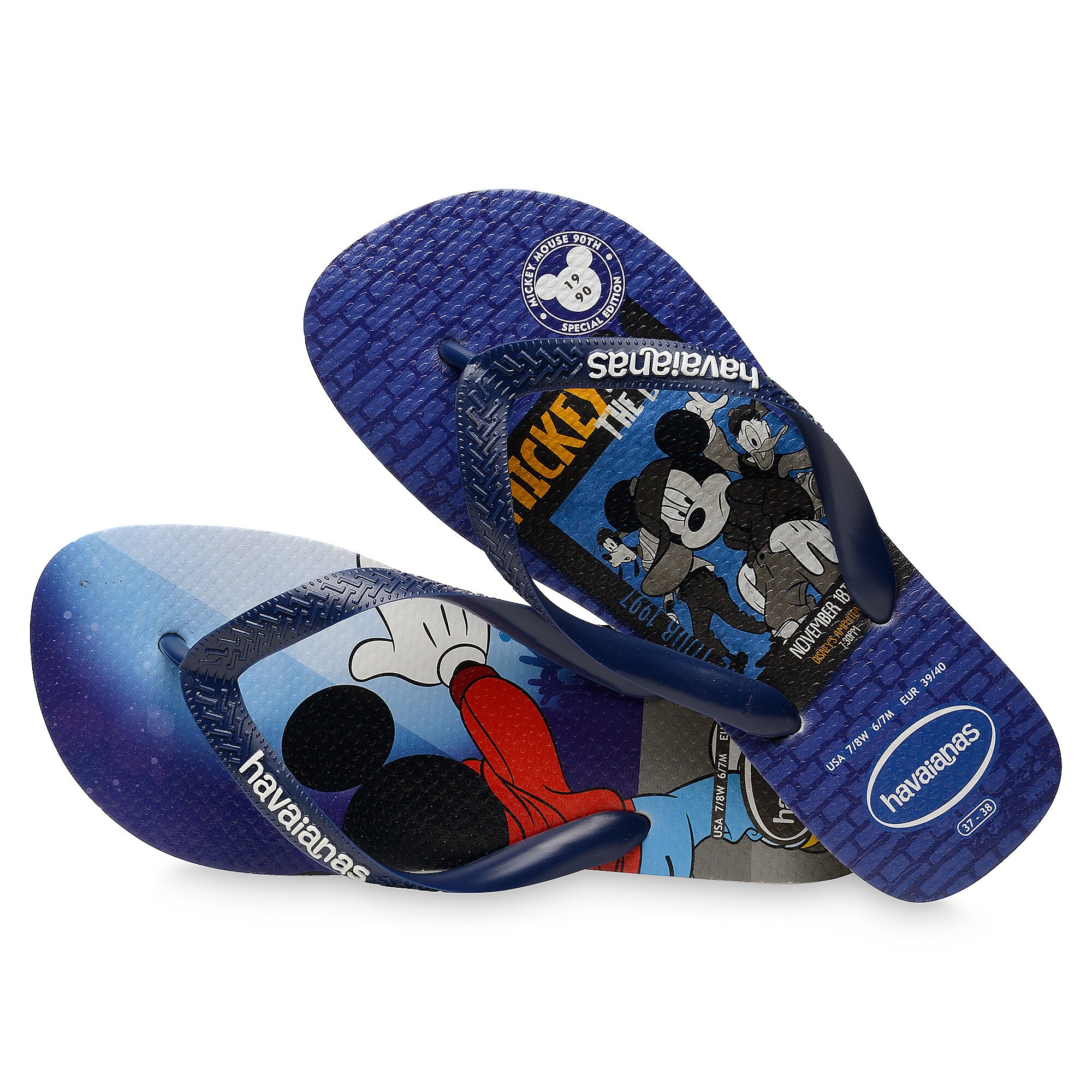 Mickey Mouse and Friends Boy Bands Flip Flops for Adults by Havaianas - 1990s