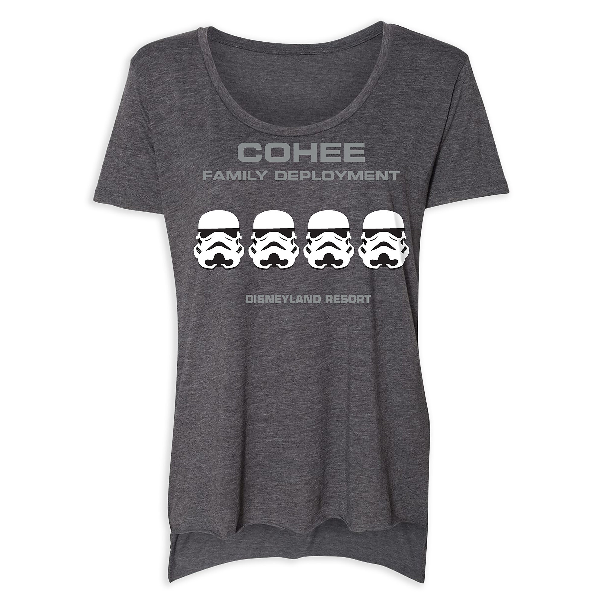 Women's Star Wars Stormtrooper Family Deployment Scoop Neck T-Shirt - Disneyland - Customized
